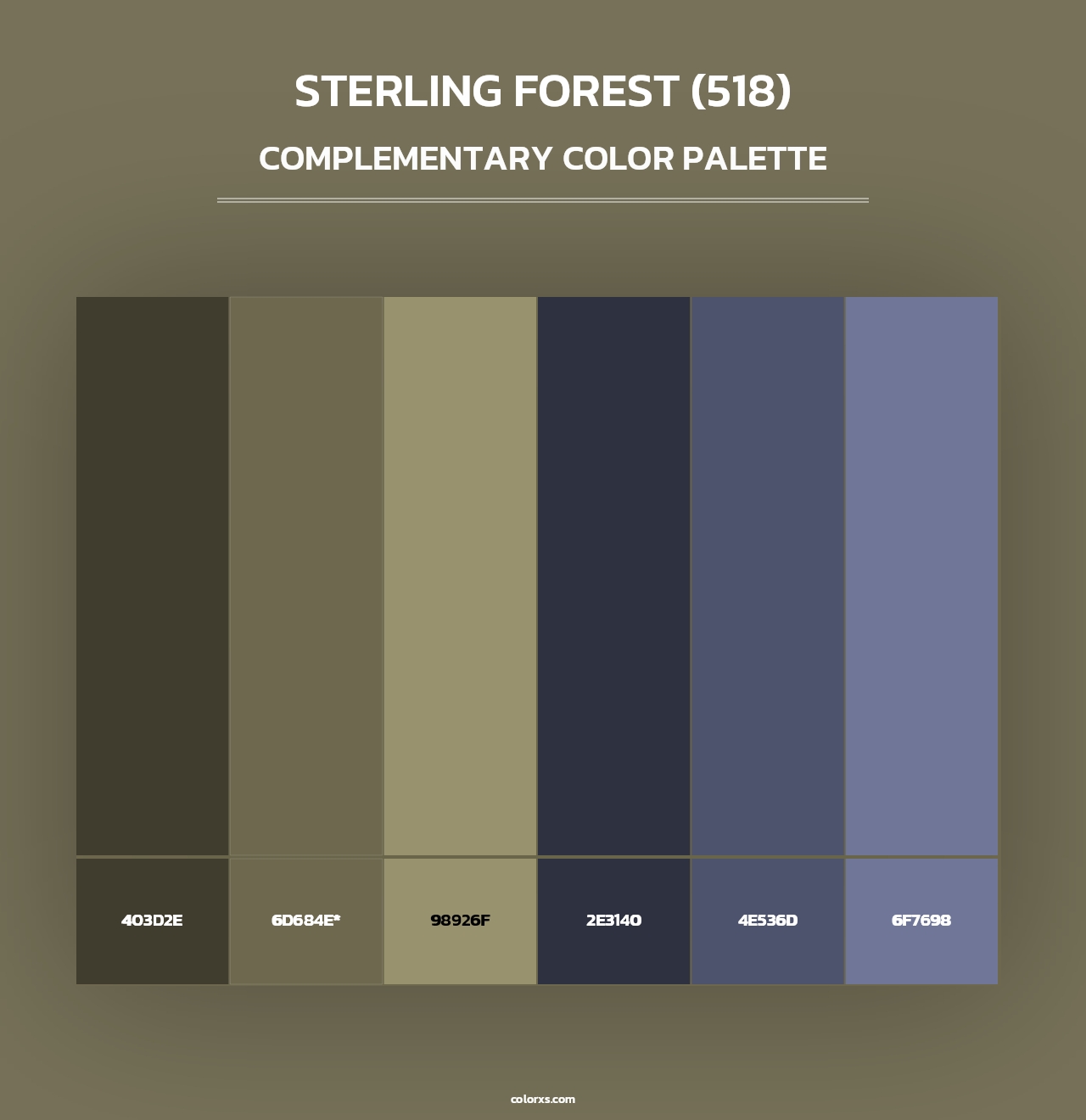 Sterling Forest (518) - Complementary Color Palette