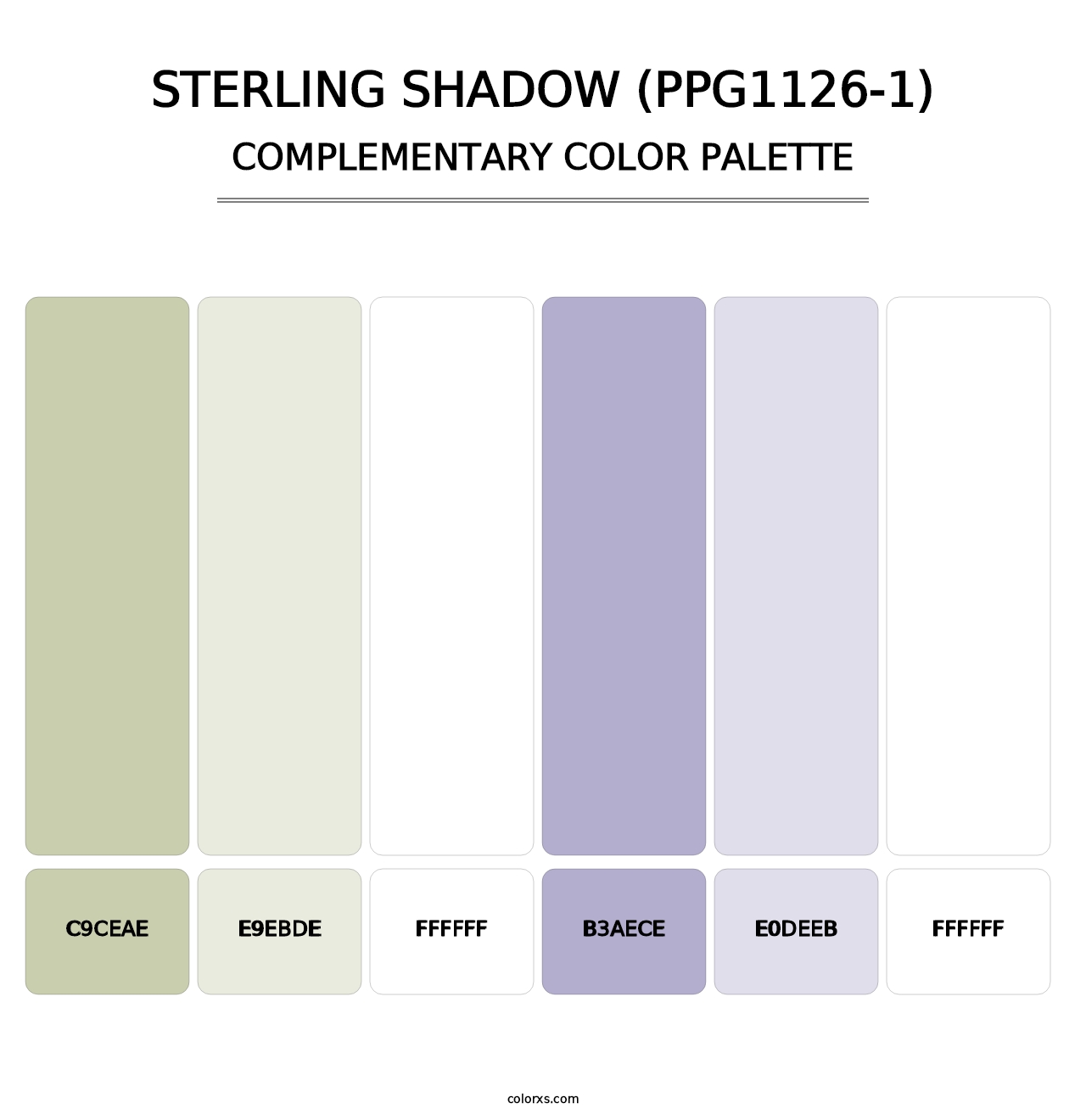 Sterling Shadow (PPG1126-1) - Complementary Color Palette