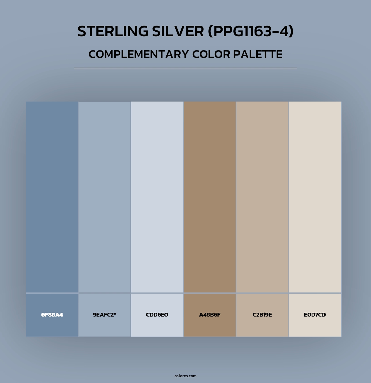 Sterling Silver (PPG1163-4) - Complementary Color Palette