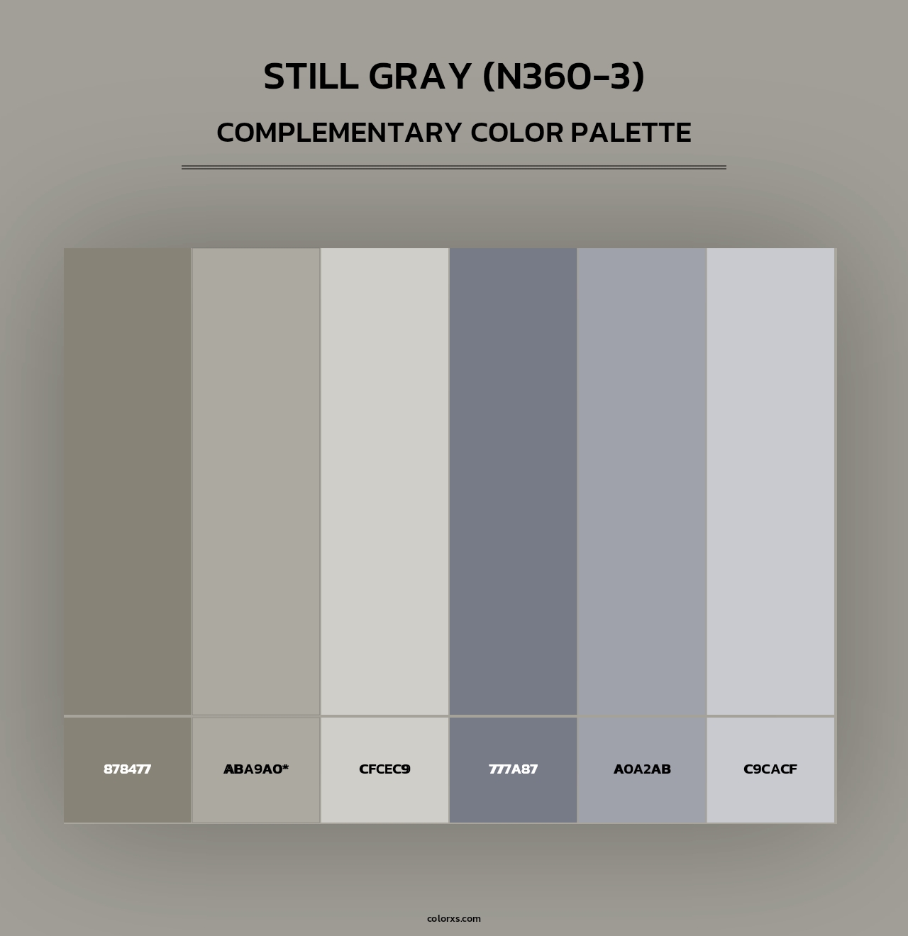 Still Gray (N360-3) - Complementary Color Palette
