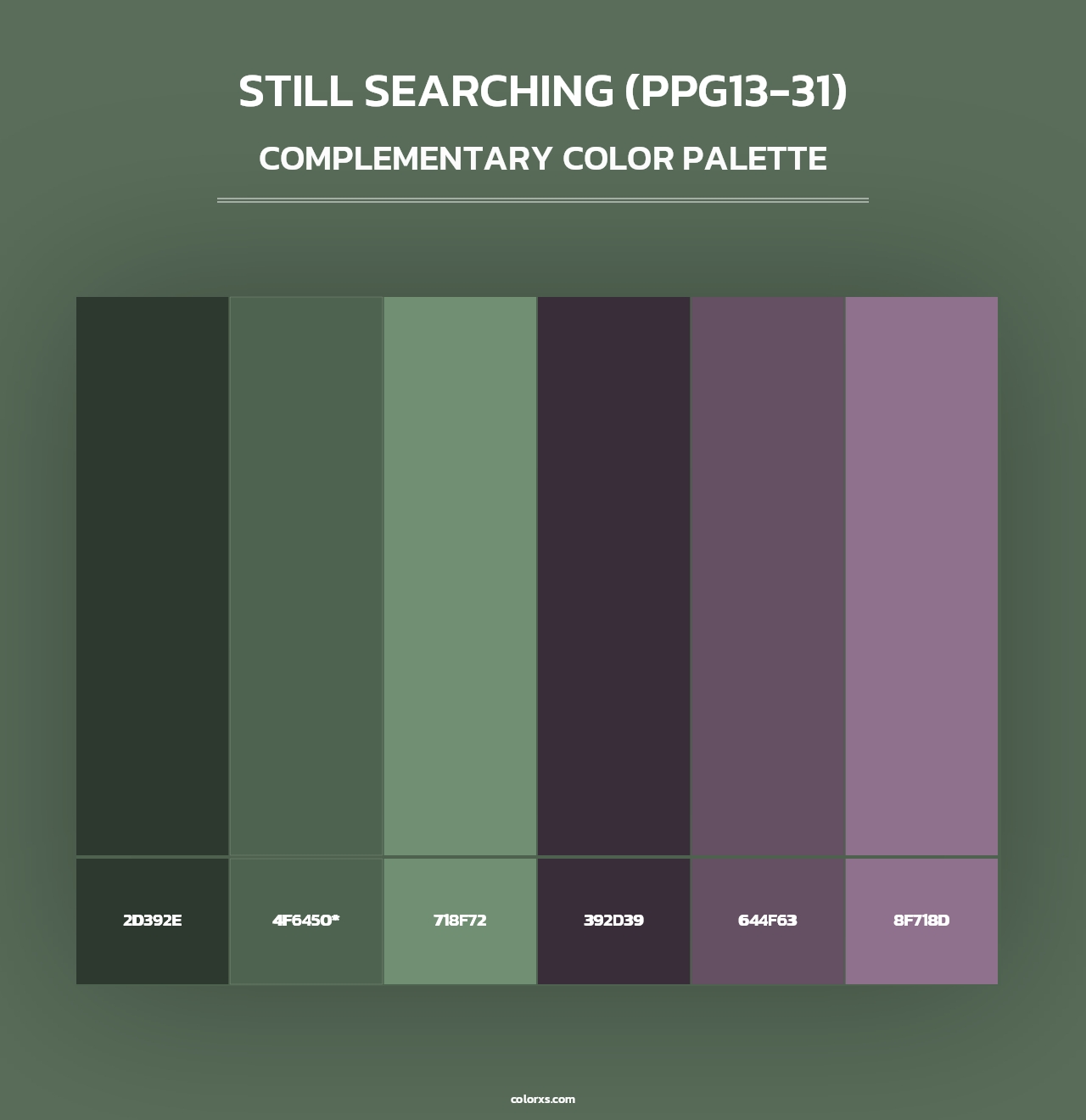 Still Searching (PPG13-31) - Complementary Color Palette