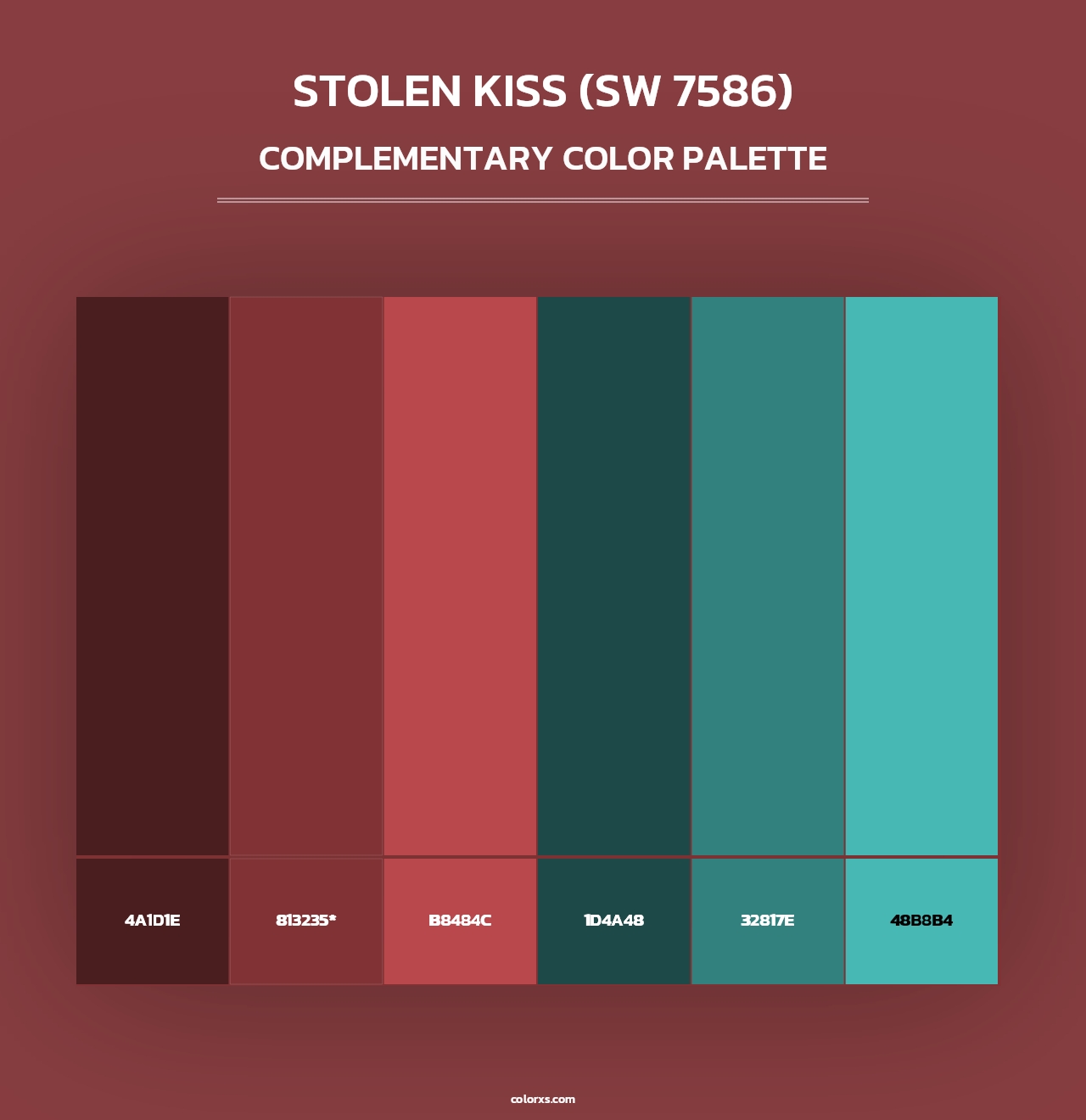 Stolen Kiss (SW 7586) - Complementary Color Palette