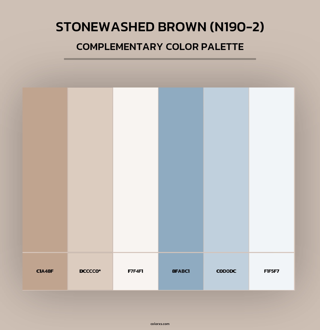 Stonewashed Brown (N190-2) - Complementary Color Palette