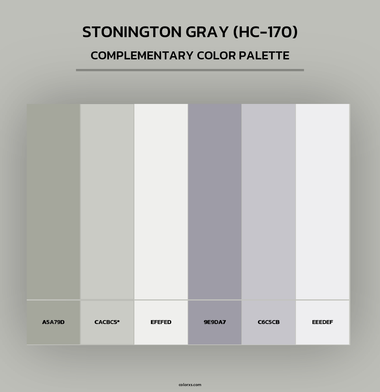 Stonington Gray (HC-170) - Complementary Color Palette