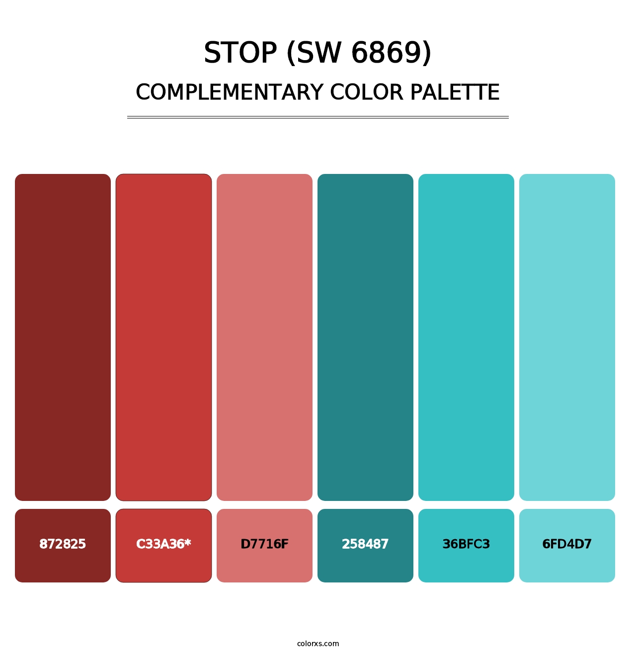 Stop (SW 6869) - Complementary Color Palette