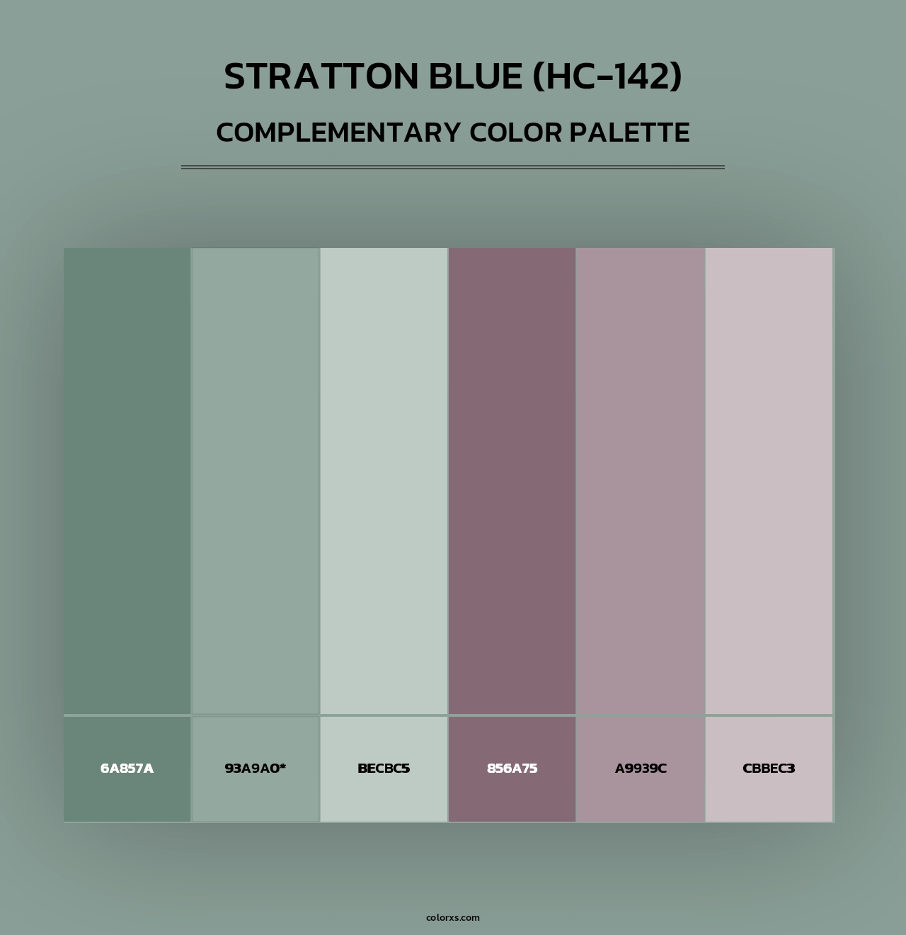 Stratton Blue (HC-142) - Complementary Color Palette