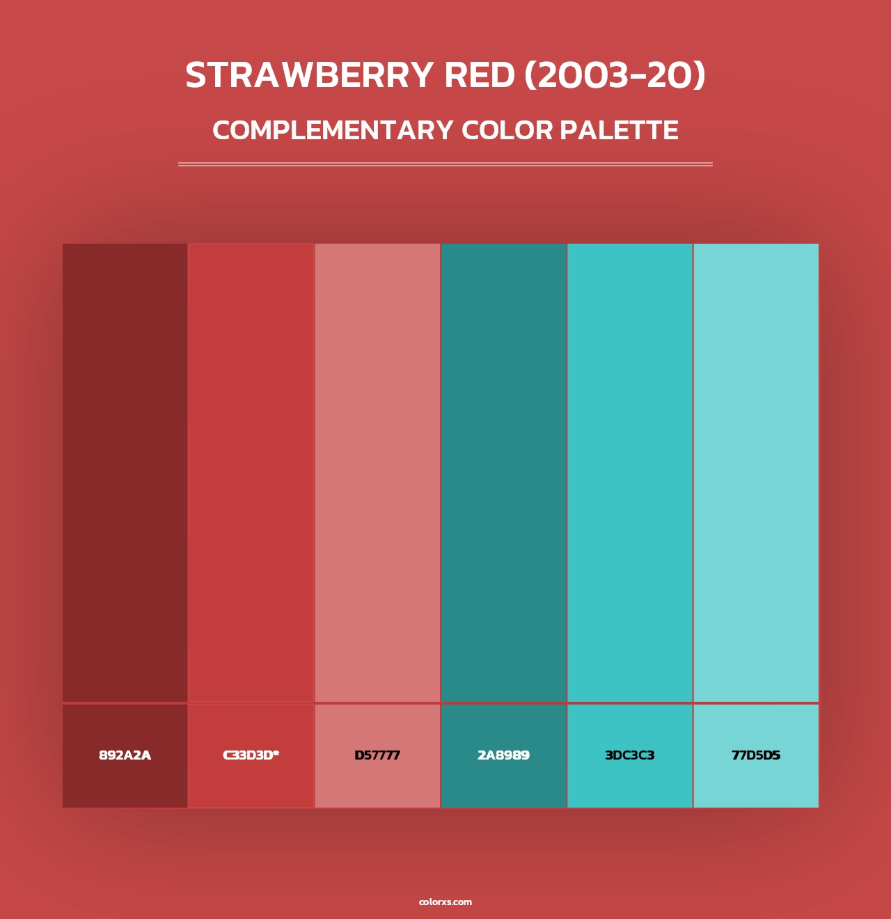 Strawberry Red (2003-20) - Complementary Color Palette