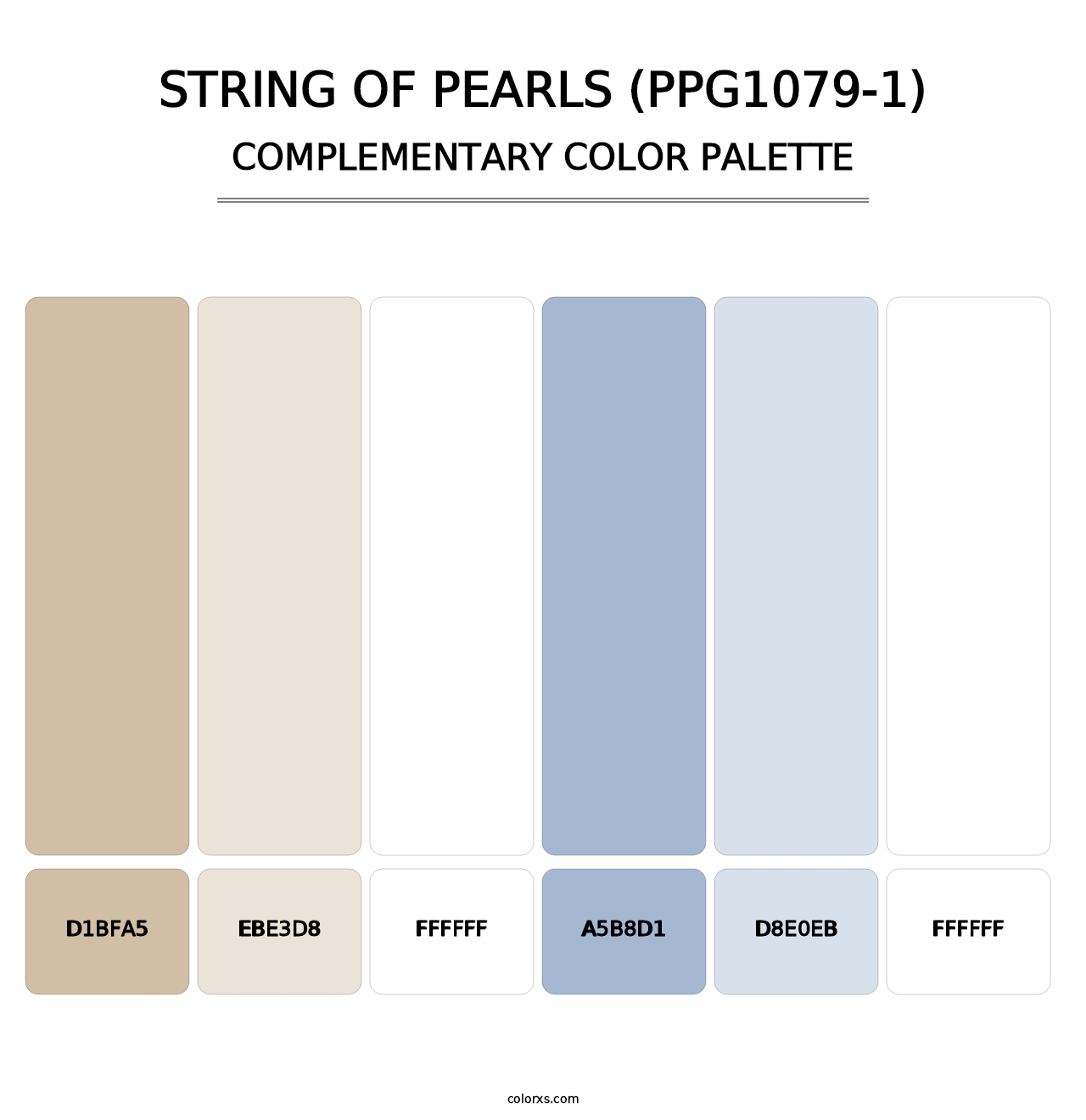 String Of Pearls (PPG1079-1) - Complementary Color Palette