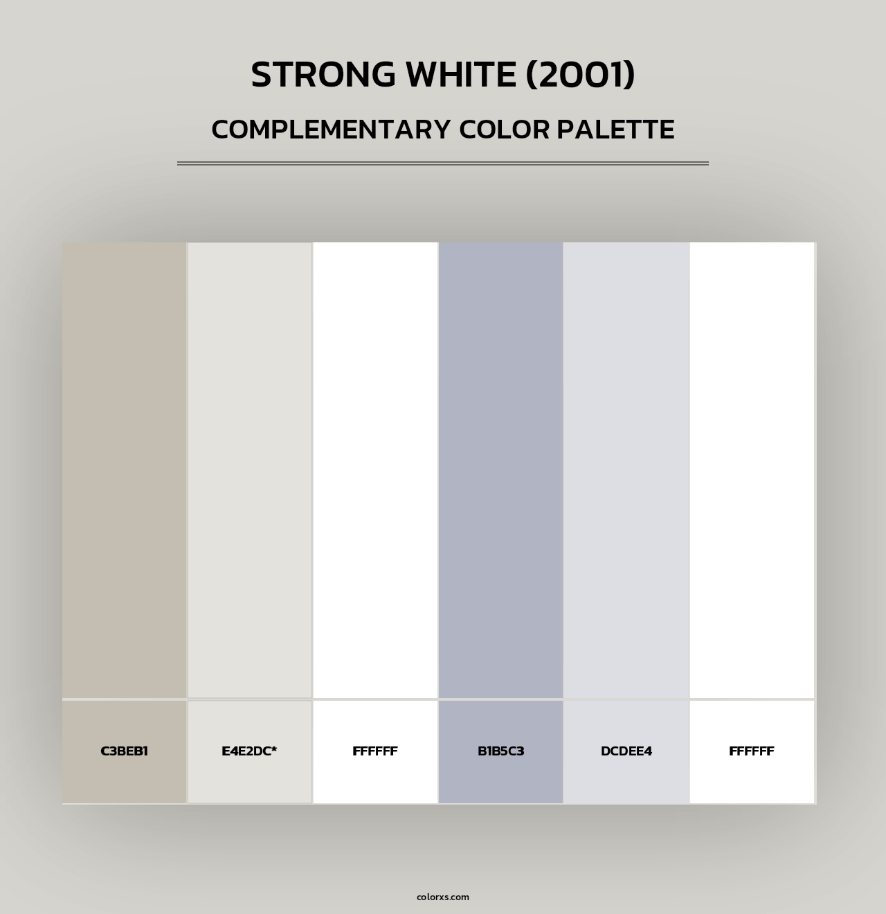 Strong White (2001) - Complementary Color Palette