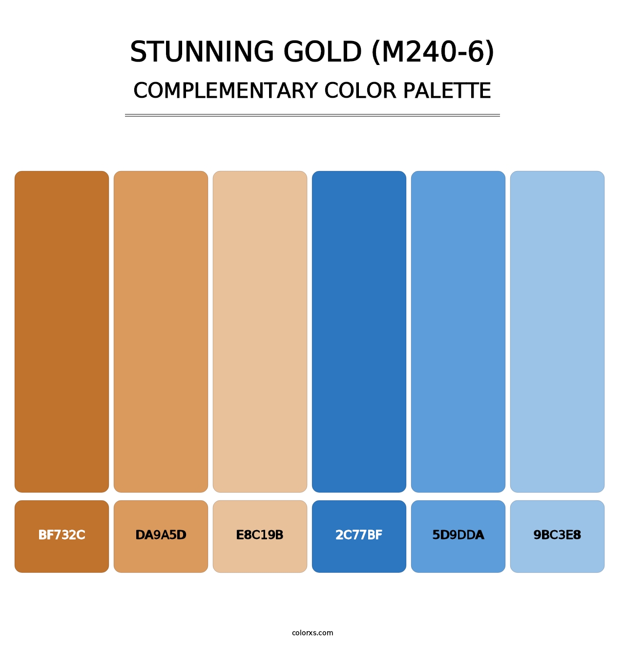 Stunning Gold (M240-6) - Complementary Color Palette