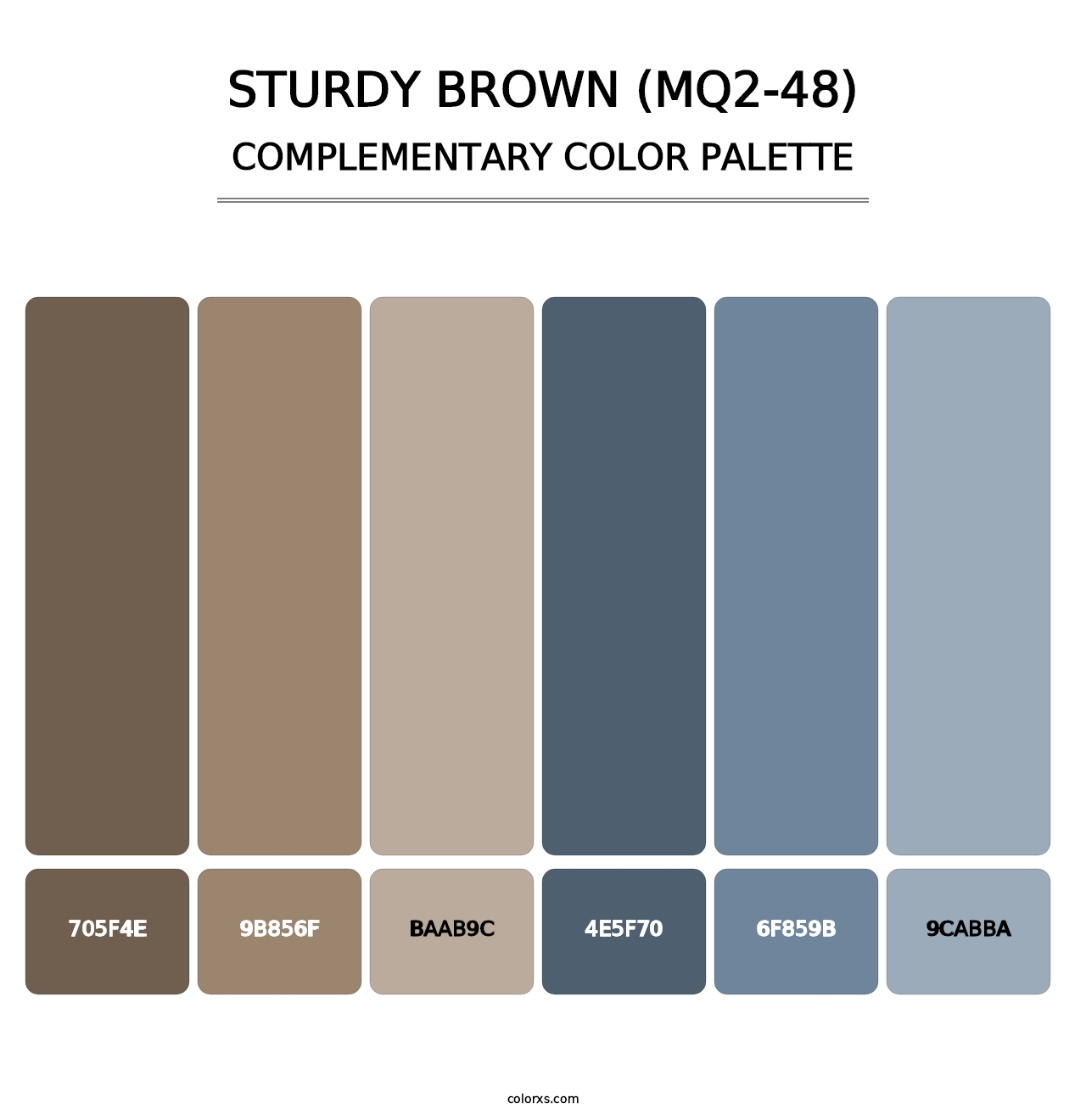 Sturdy Brown (MQ2-48) - Complementary Color Palette
