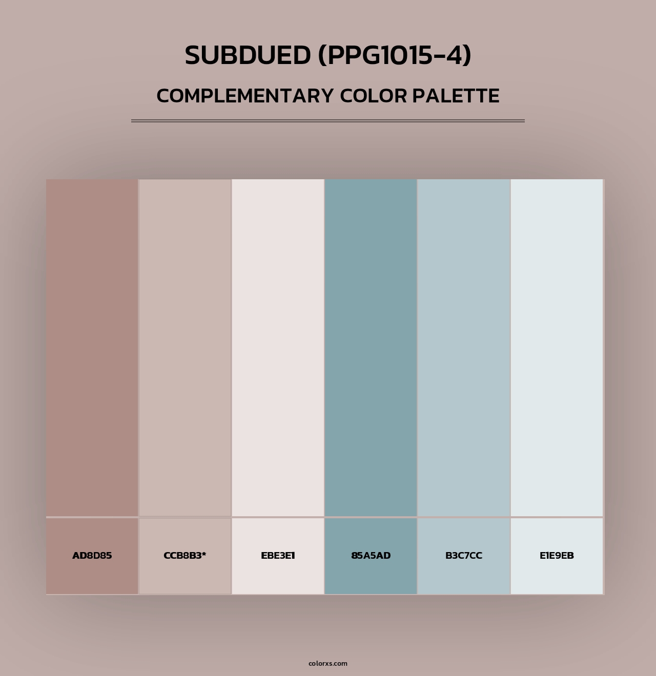 Subdued (PPG1015-4) - Complementary Color Palette