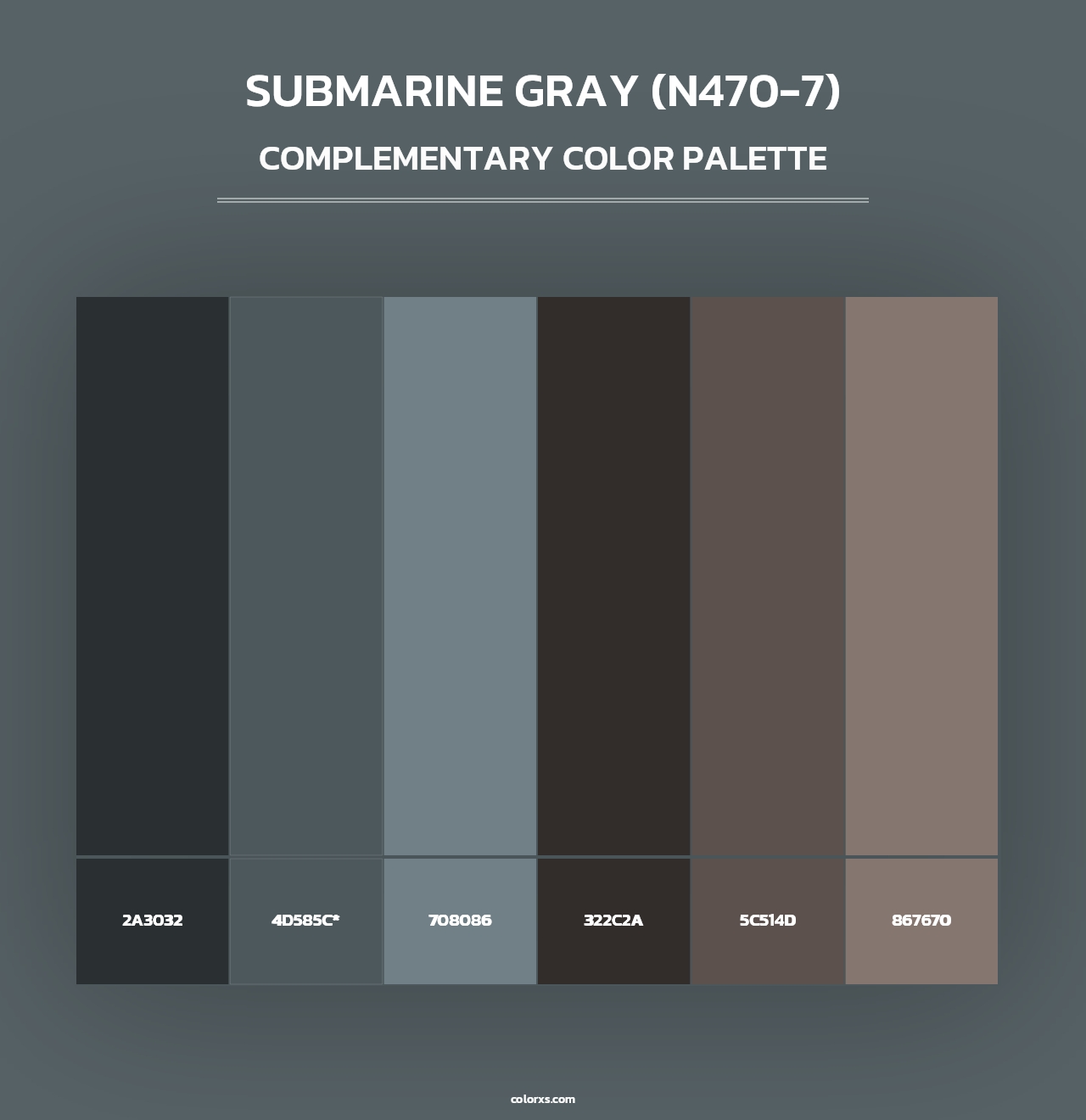 Submarine Gray (N470-7) - Complementary Color Palette