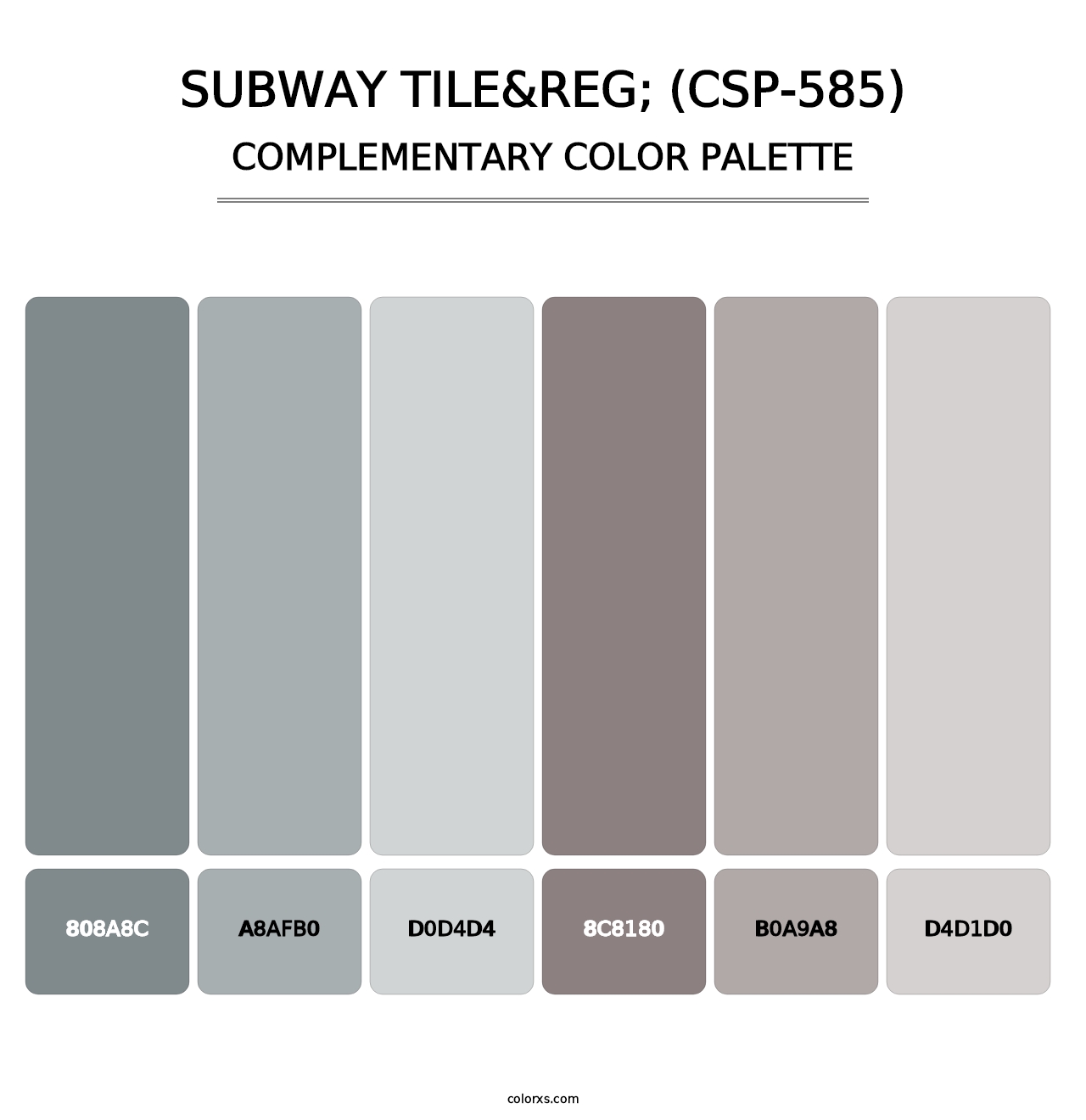 Subway Tile&reg; (CSP-585) - Complementary Color Palette