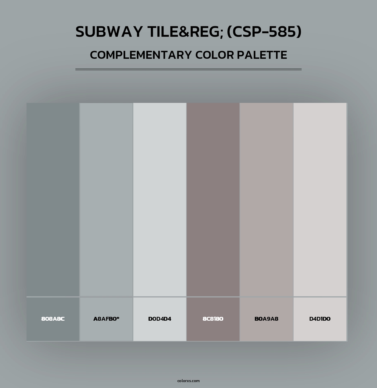 Subway Tile&reg; (CSP-585) - Complementary Color Palette