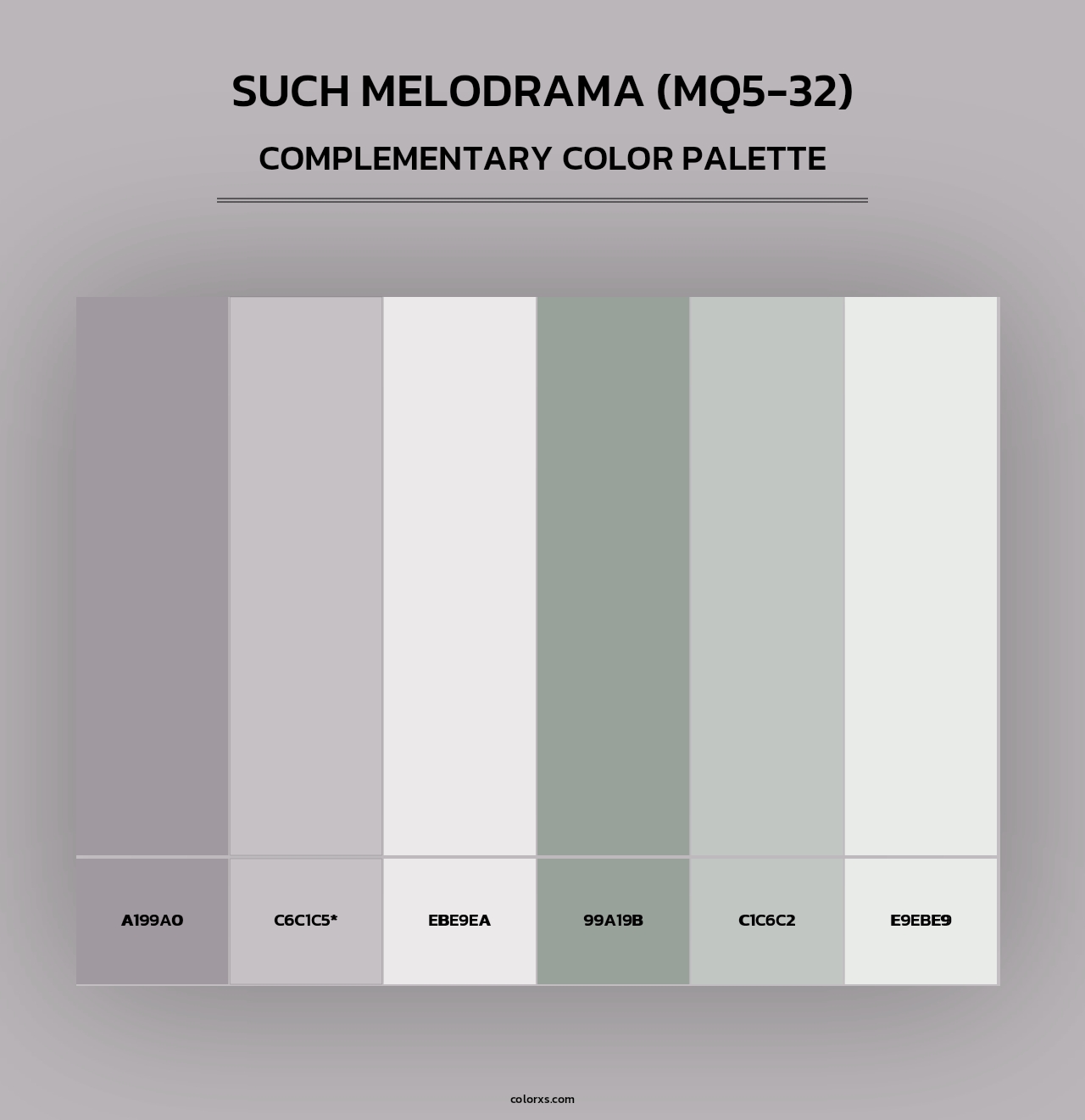 Such Melodrama (MQ5-32) - Complementary Color Palette
