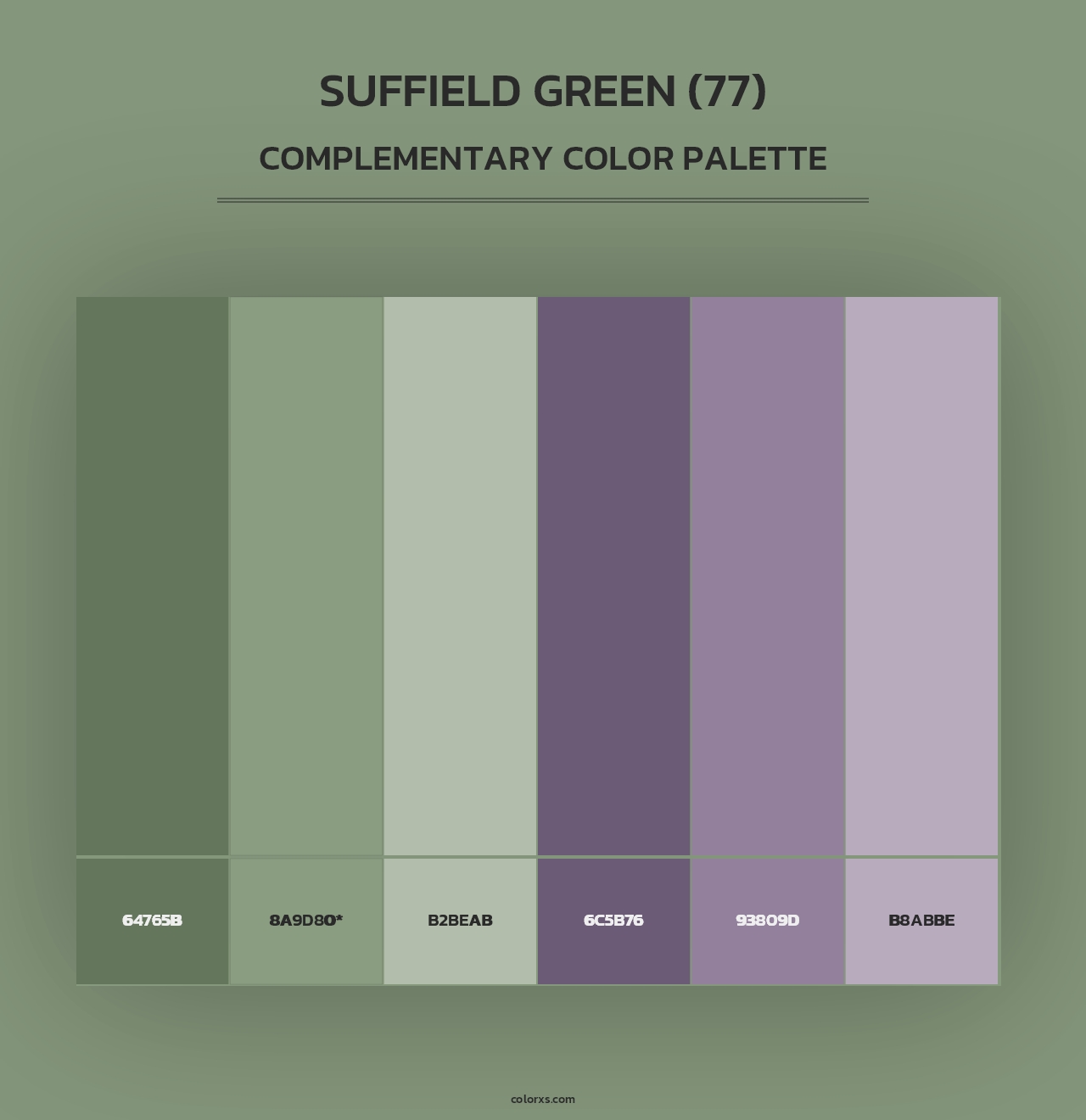 Suffield Green (77) - Complementary Color Palette