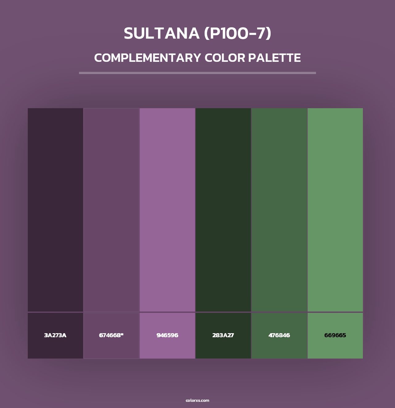 Sultana (P100-7) - Complementary Color Palette