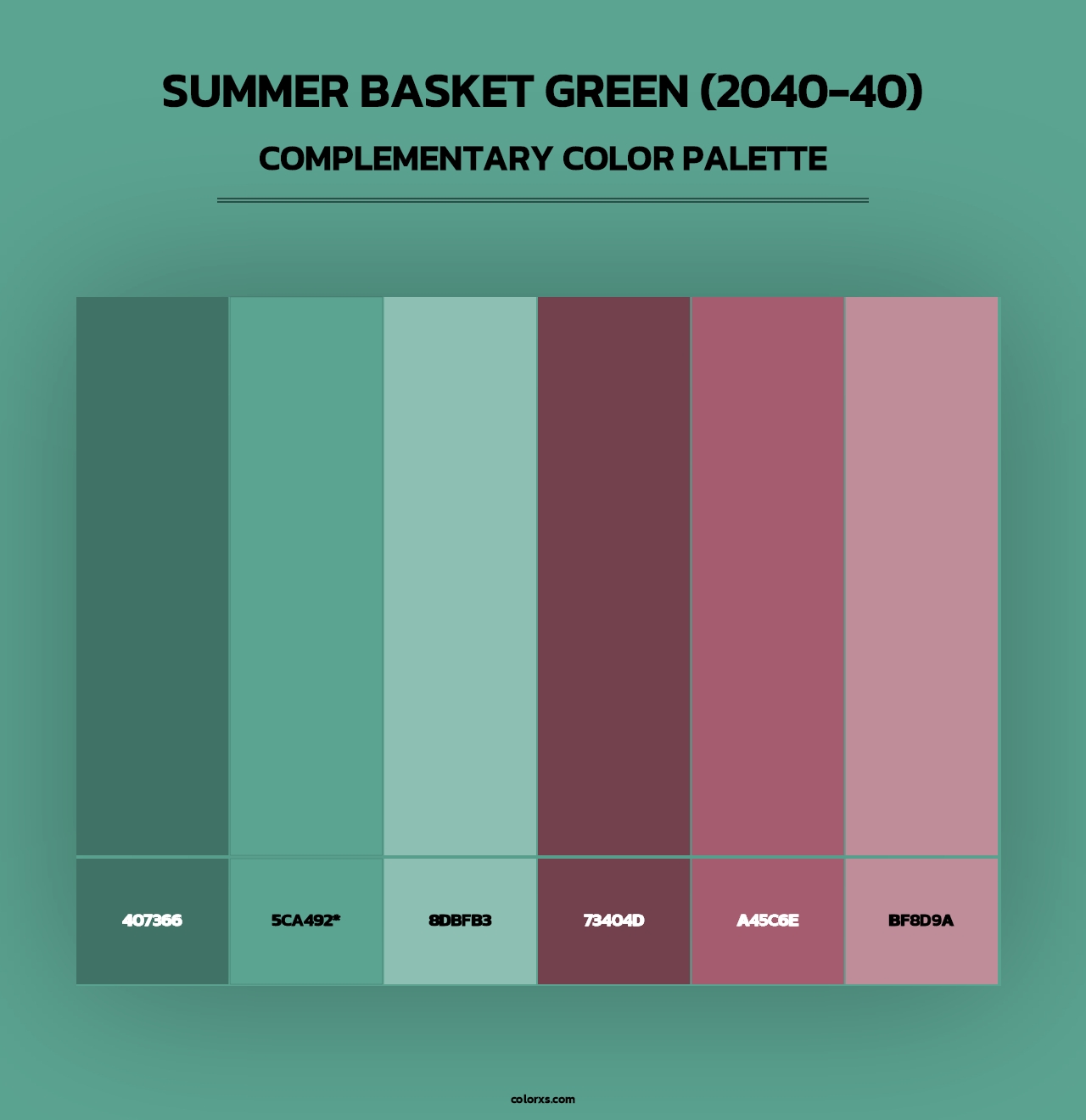 Summer Basket Green (2040-40) - Complementary Color Palette