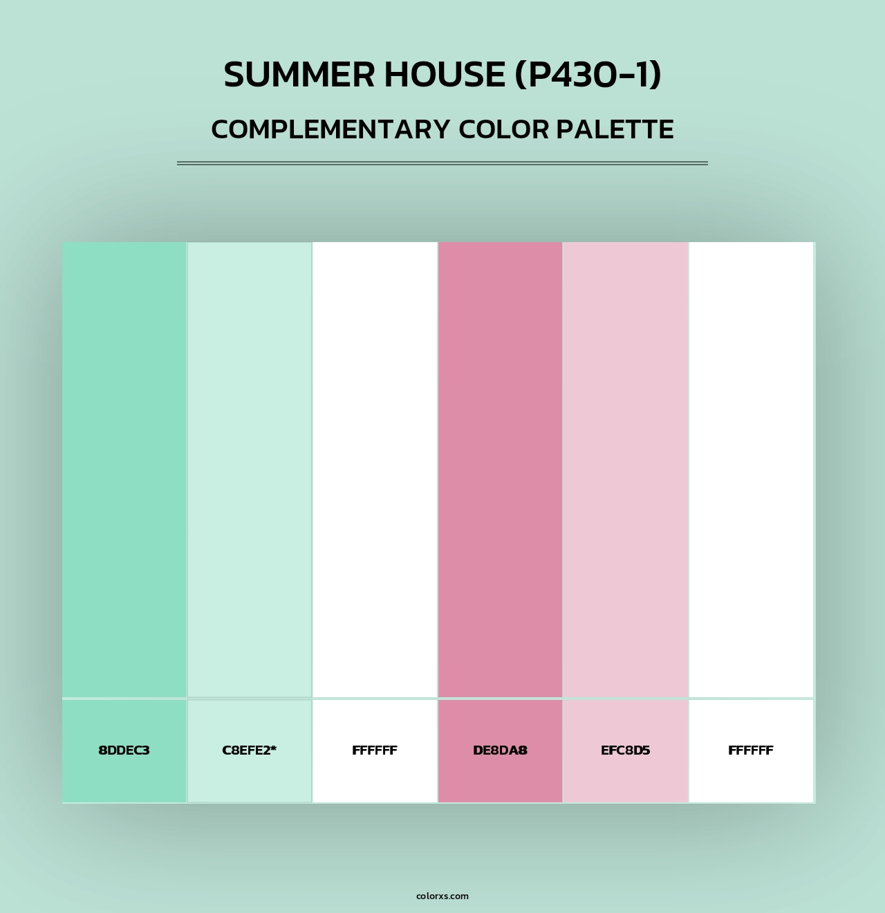 Summer House (P430-1) - Complementary Color Palette