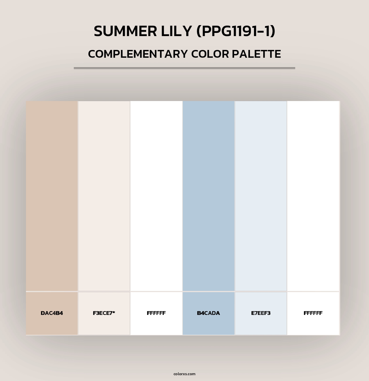 Summer Lily (PPG1191-1) - Complementary Color Palette