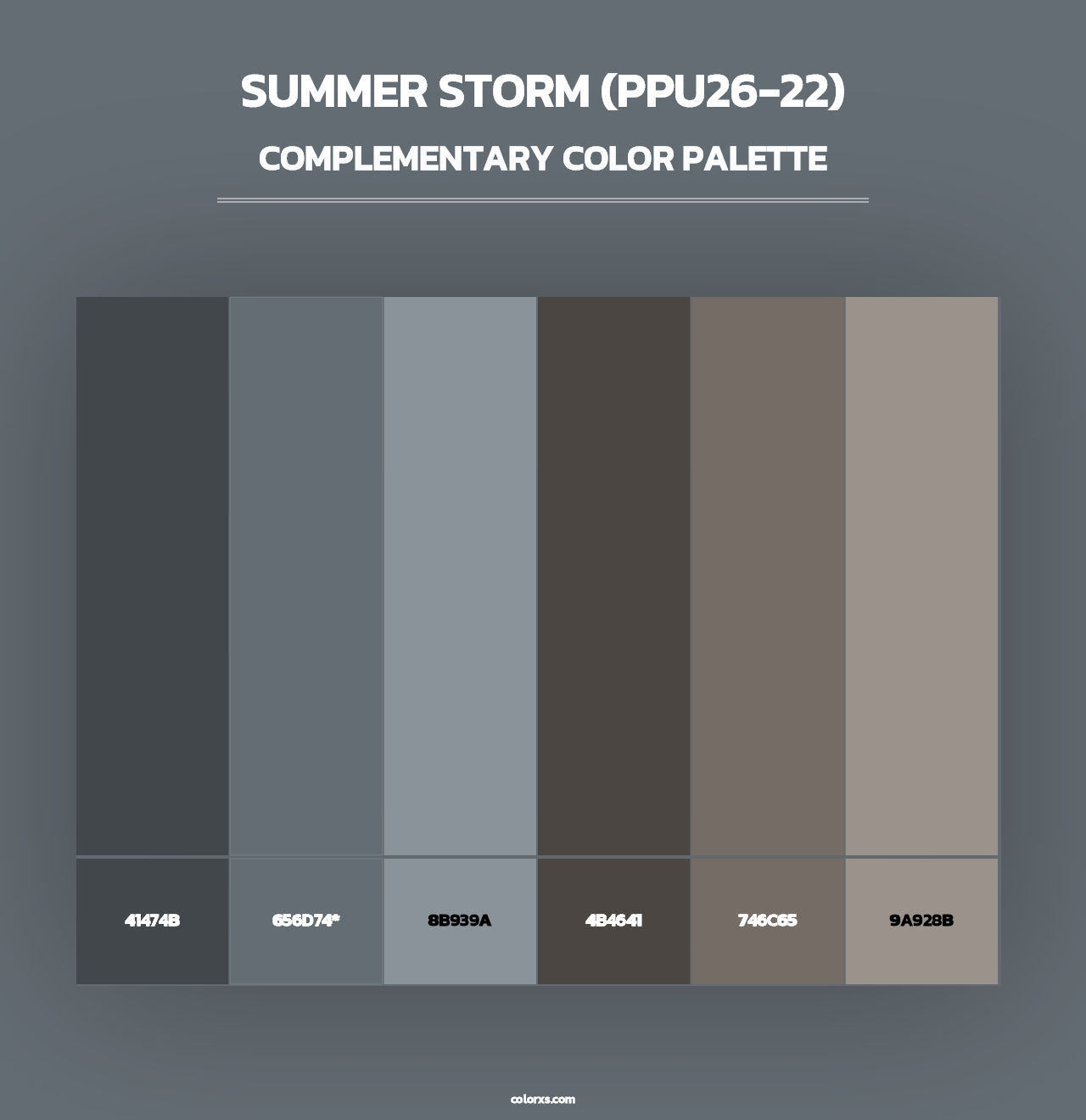 Summer Storm (PPU26-22) - Complementary Color Palette