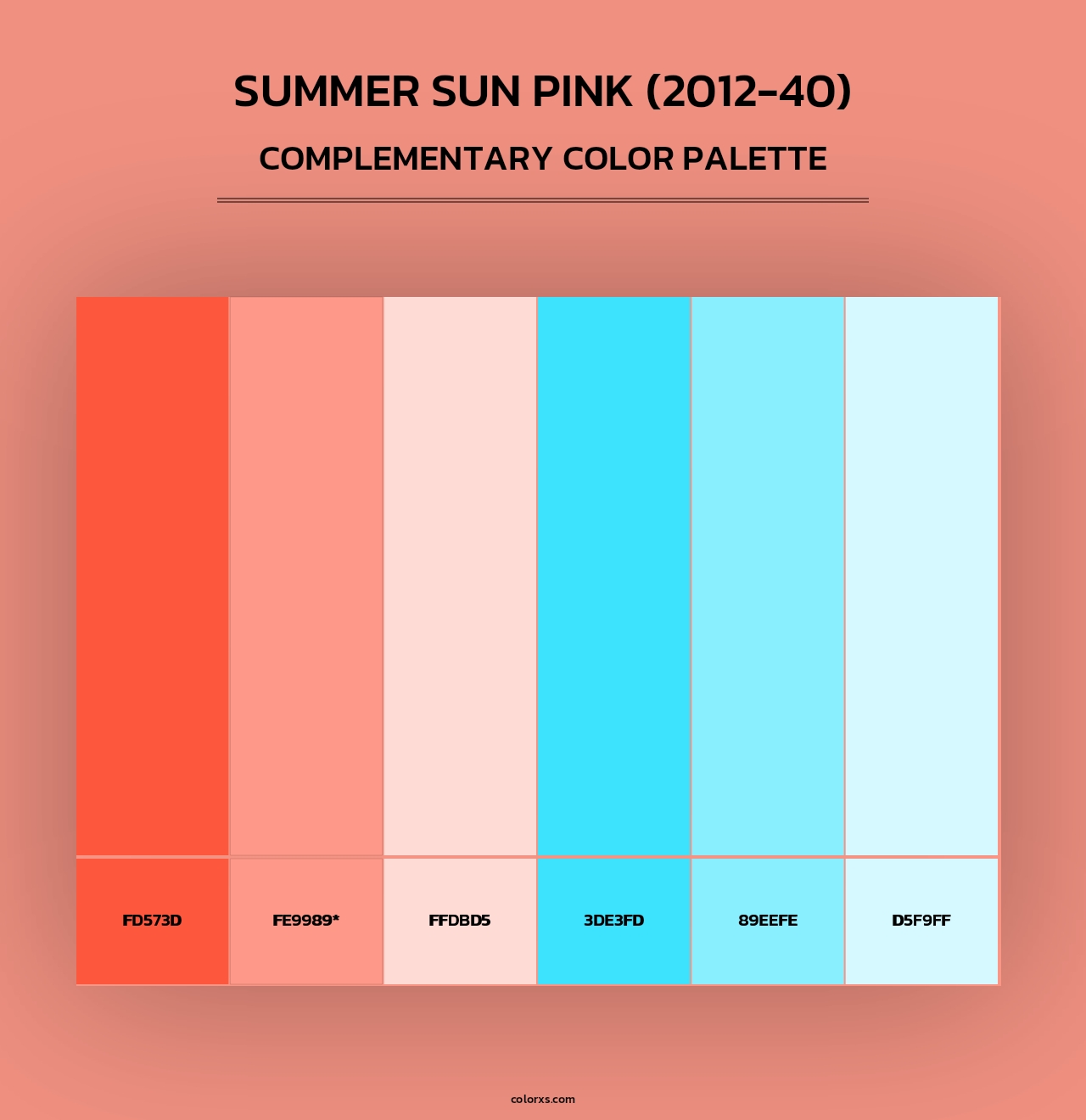 Summer Sun Pink (2012-40) - Complementary Color Palette