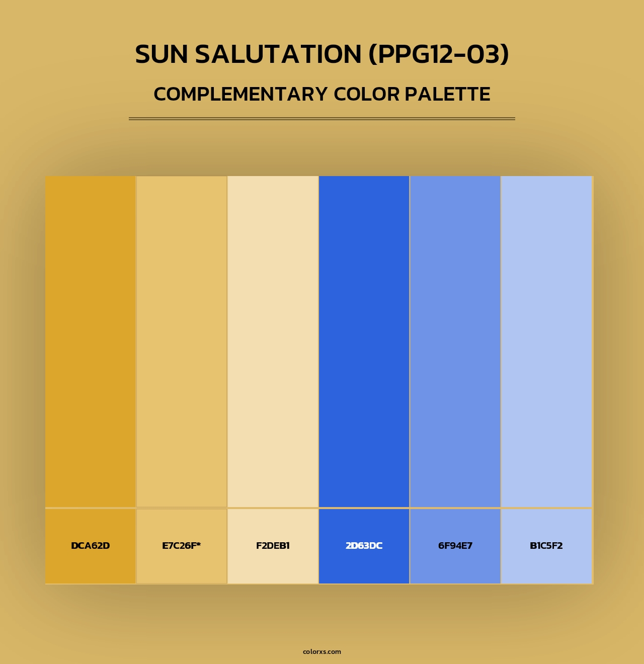 Sun Salutation (PPG12-03) - Complementary Color Palette