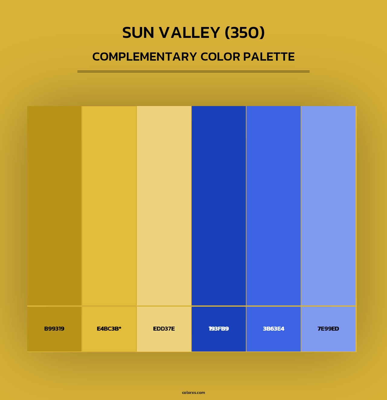 Sun Valley (350) - Complementary Color Palette