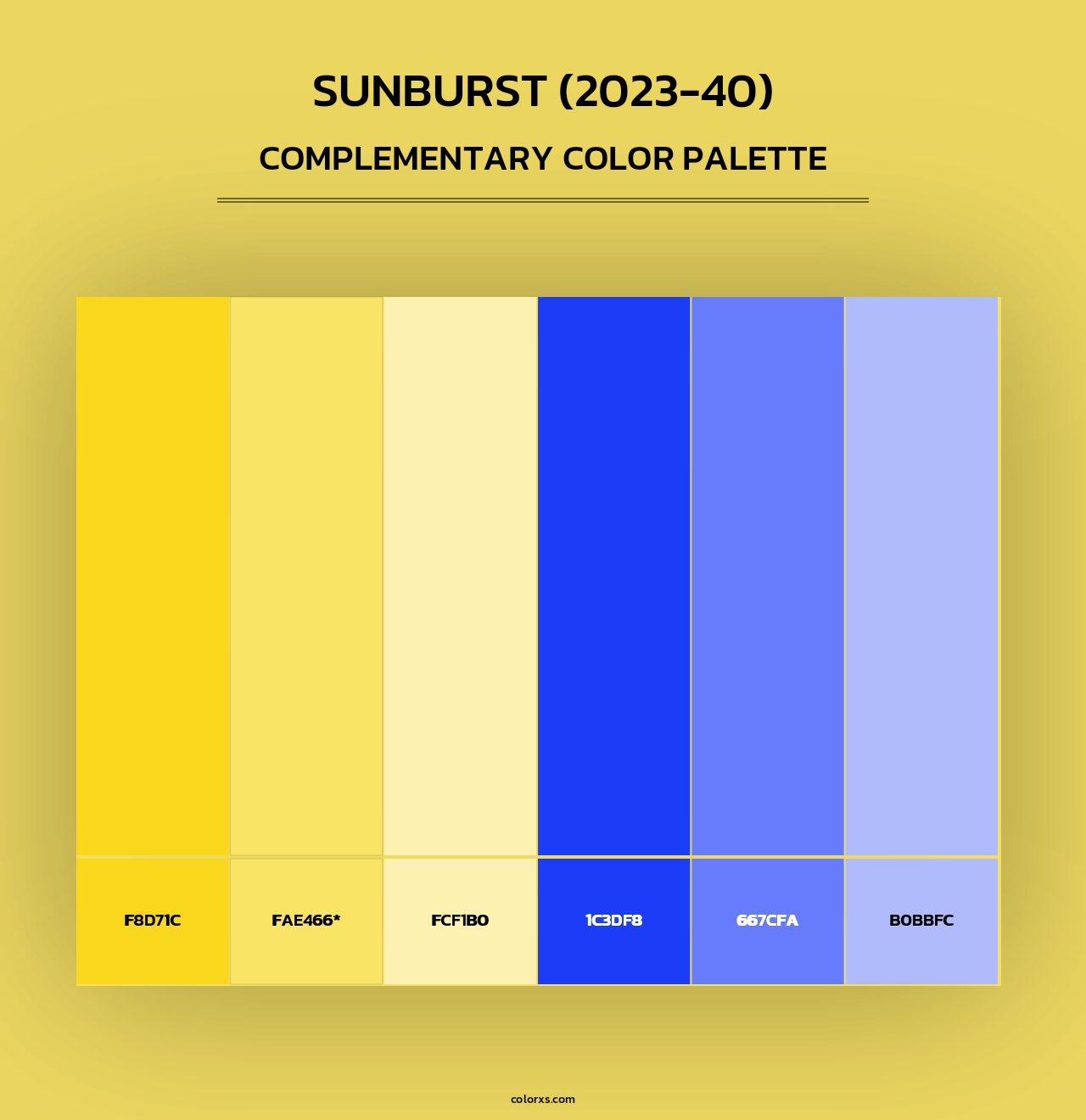 Sunburst (2023-40) - Complementary Color Palette