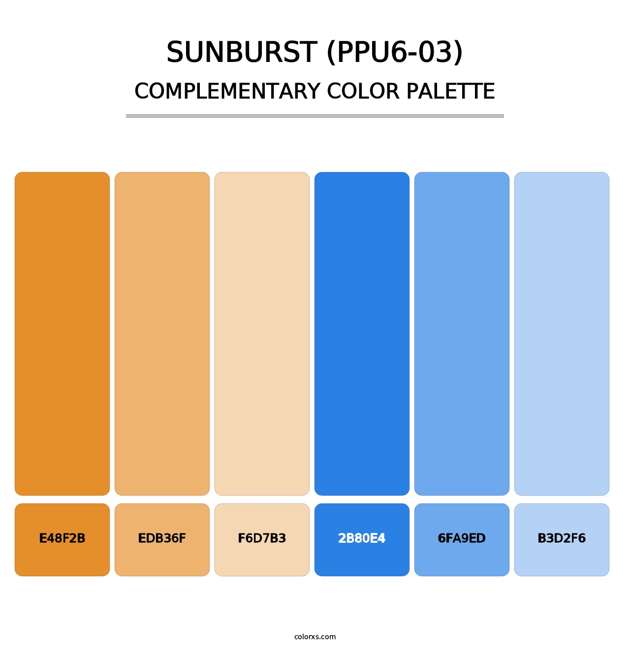 Sunburst (PPU6-03) - Complementary Color Palette