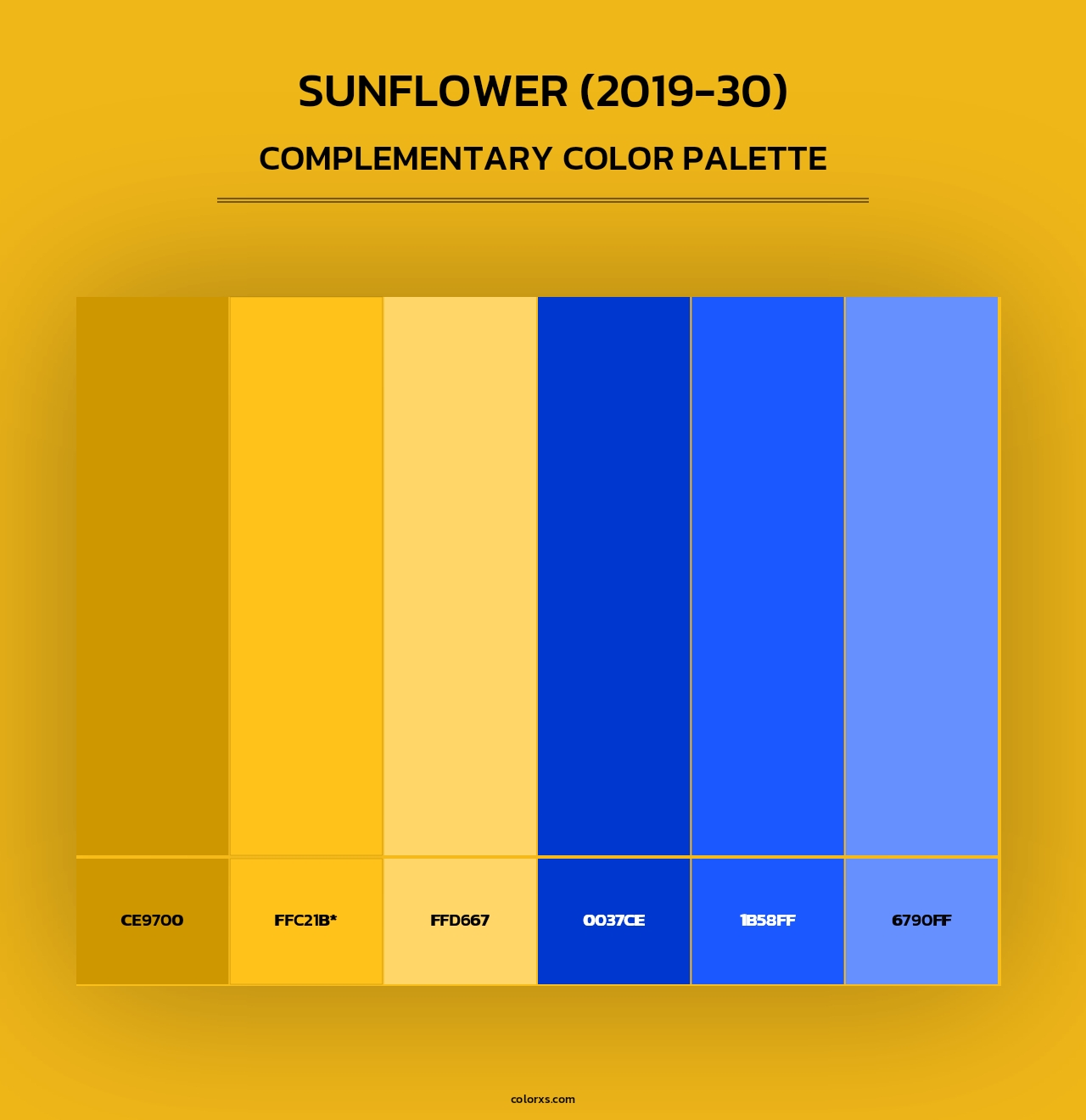 Sunflower (2019-30) - Complementary Color Palette