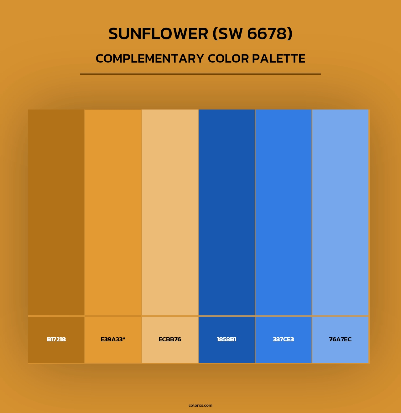 Sunflower (SW 6678) - Complementary Color Palette