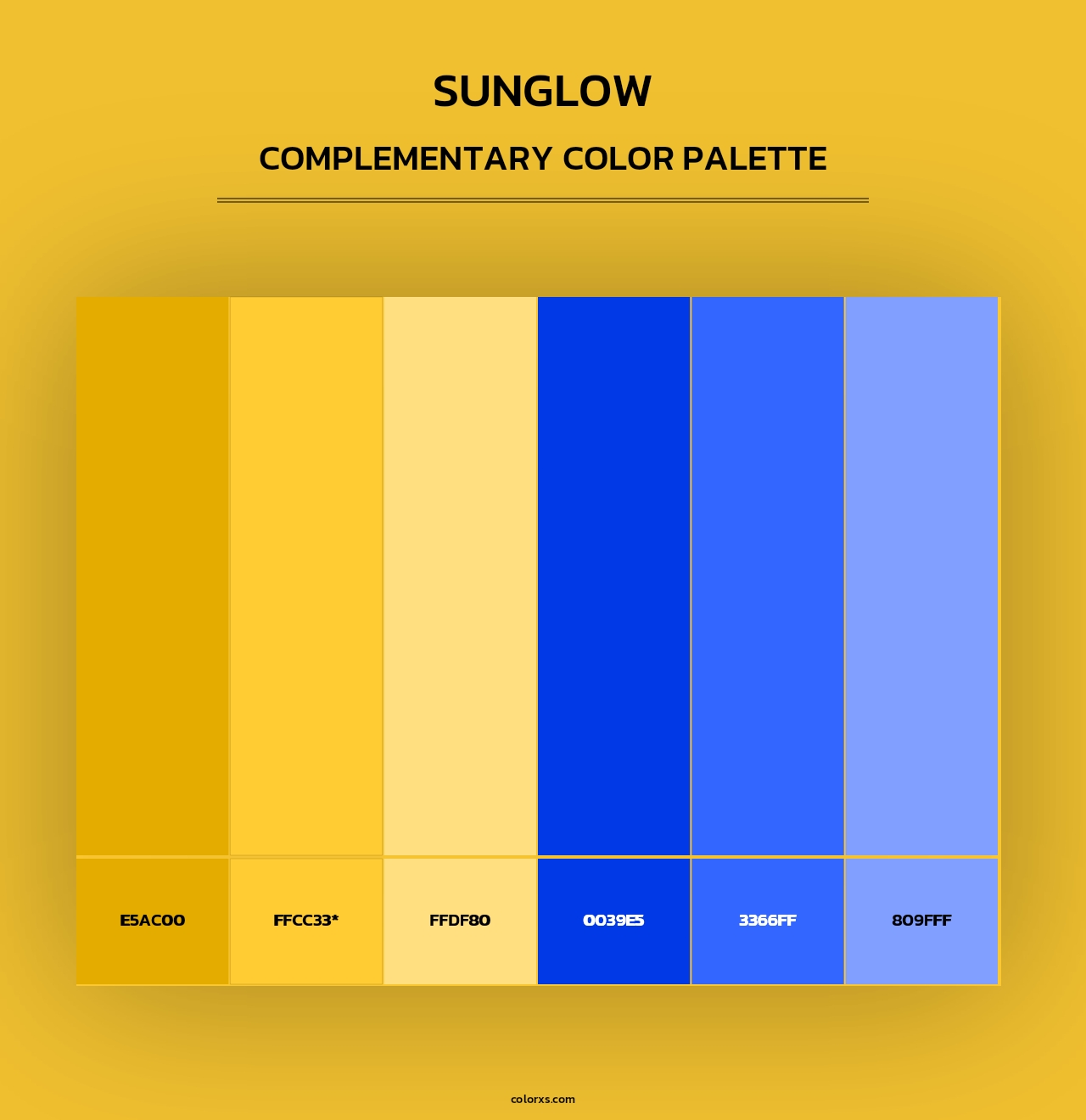 Sunglow - Complementary Color Palette