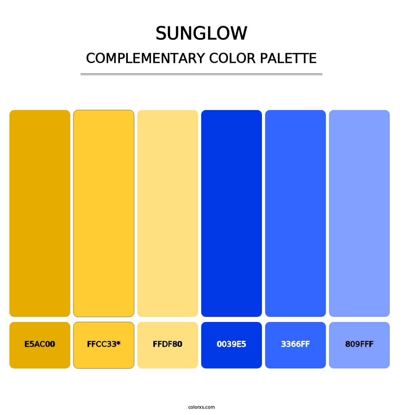 Sunglow - Complementary Color Palette