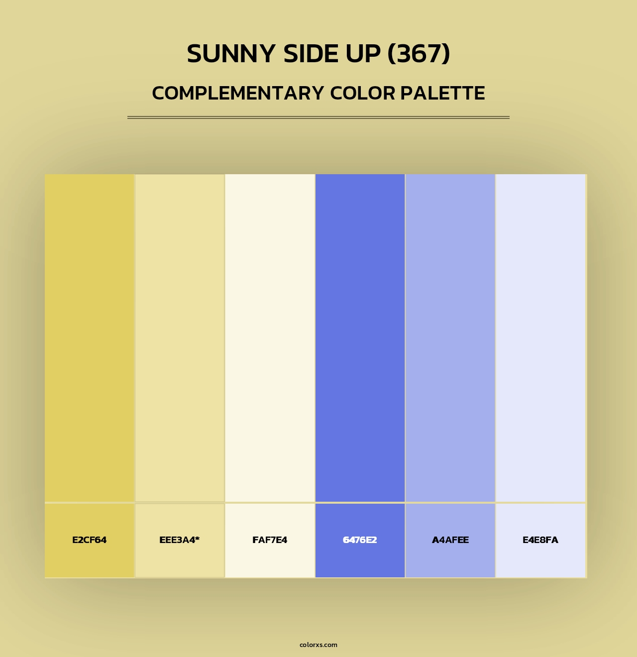 Sunny Side Up (367) - Complementary Color Palette