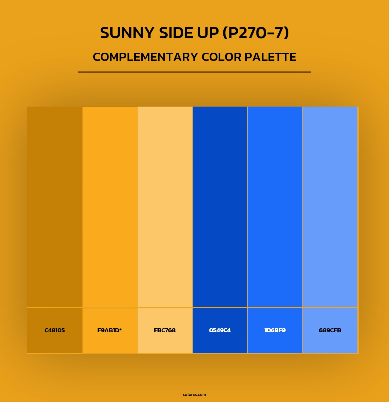 Sunny Side Up (P270-7) - Complementary Color Palette