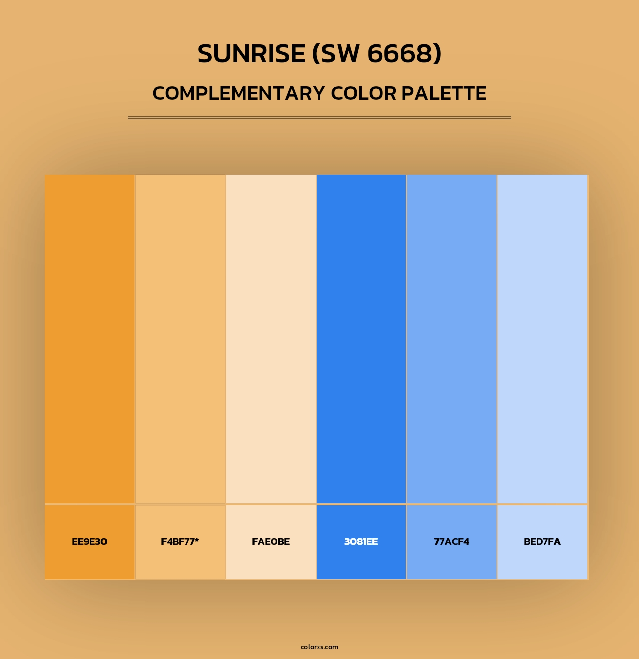Sunrise (SW 6668) - Complementary Color Palette