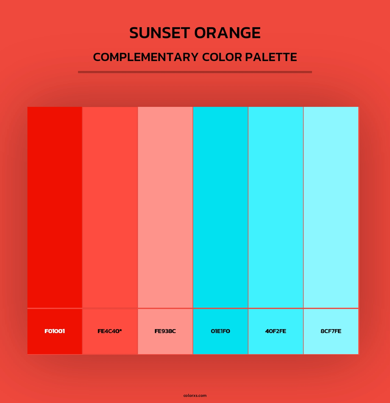 Sunset Orange - Complementary Color Palette