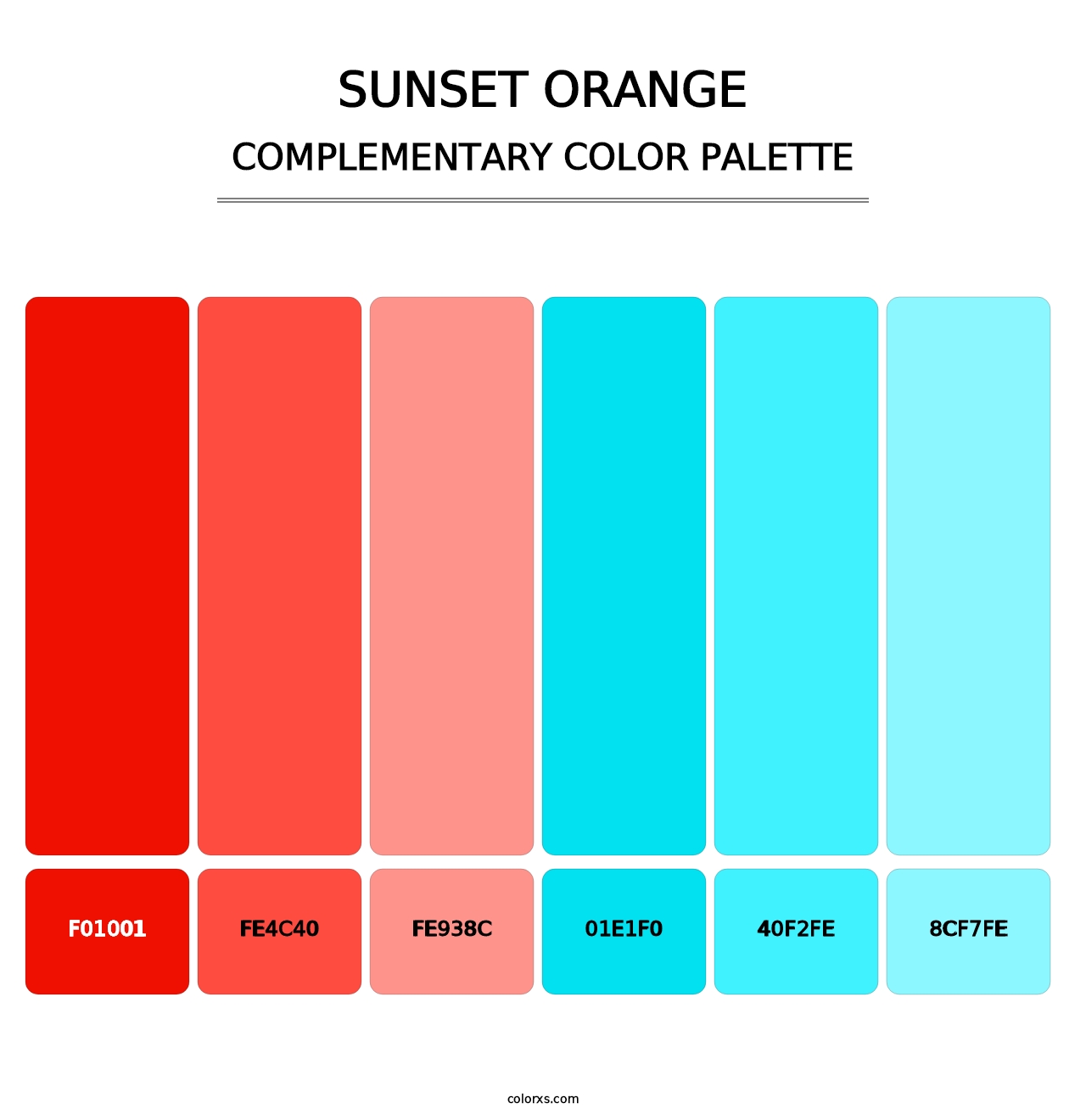 Sunset Orange - Complementary Color Palette