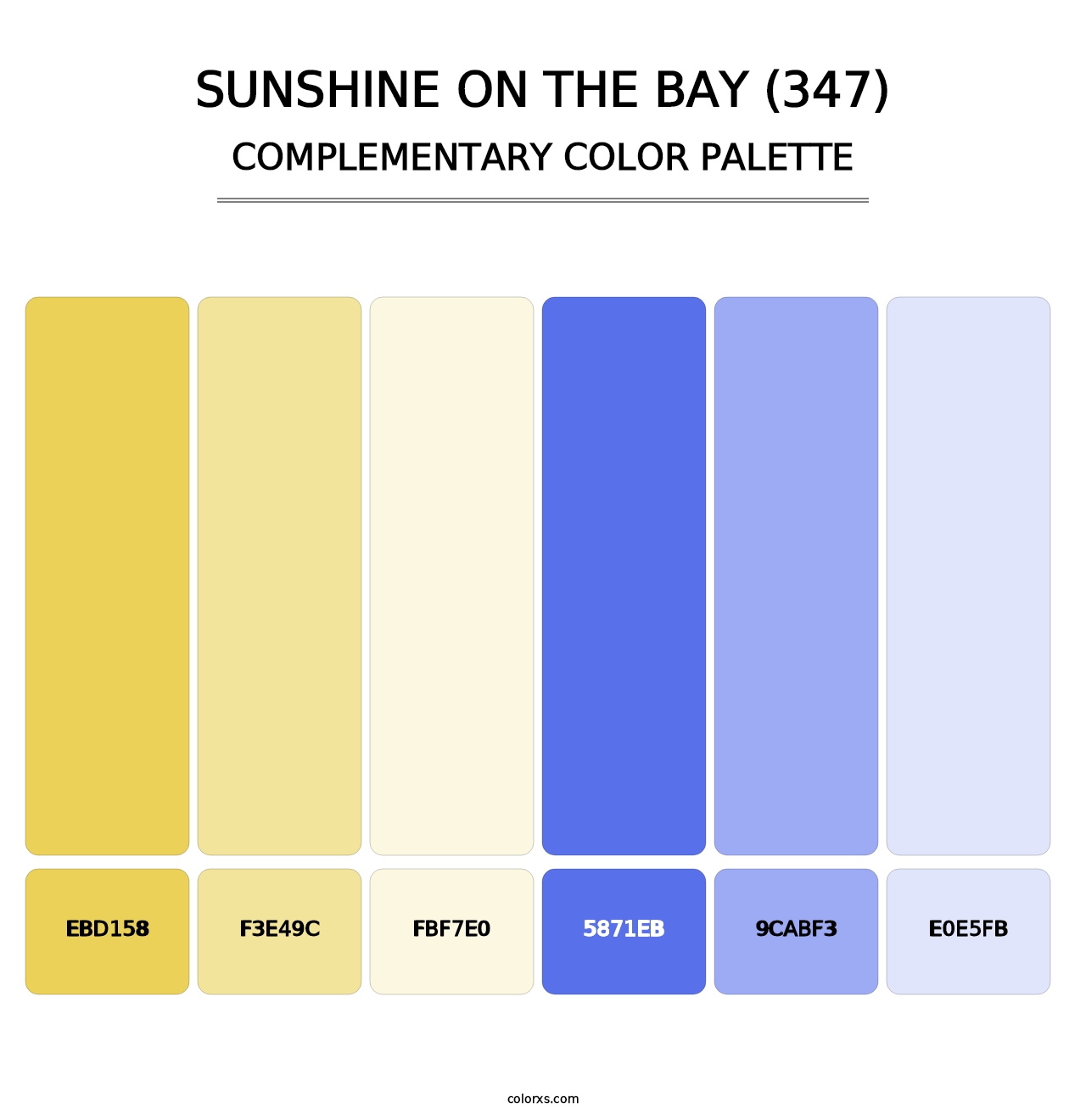 Sunshine on the Bay (347) - Complementary Color Palette