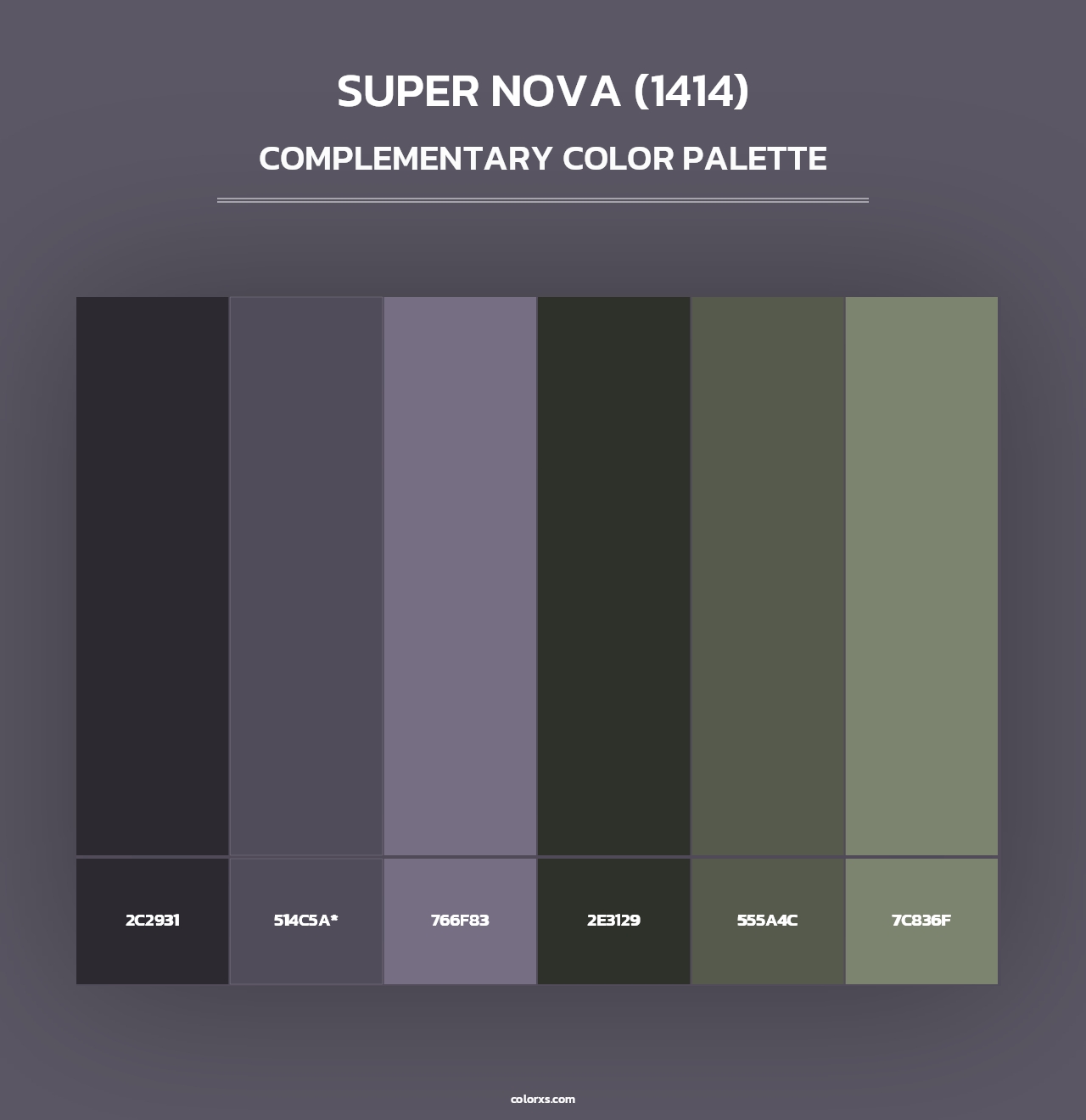 Super Nova (1414) - Complementary Color Palette