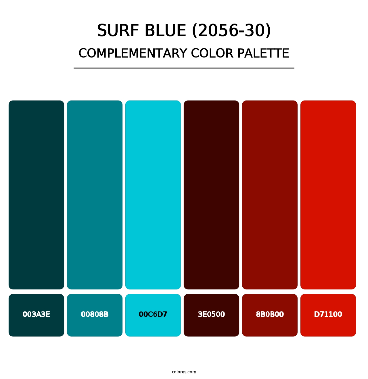 Surf Blue (2056-30) - Complementary Color Palette