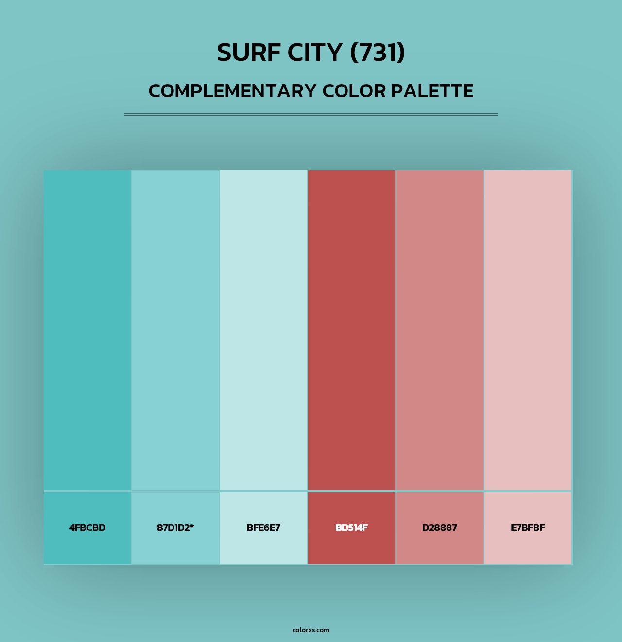 Surf City (731) - Complementary Color Palette