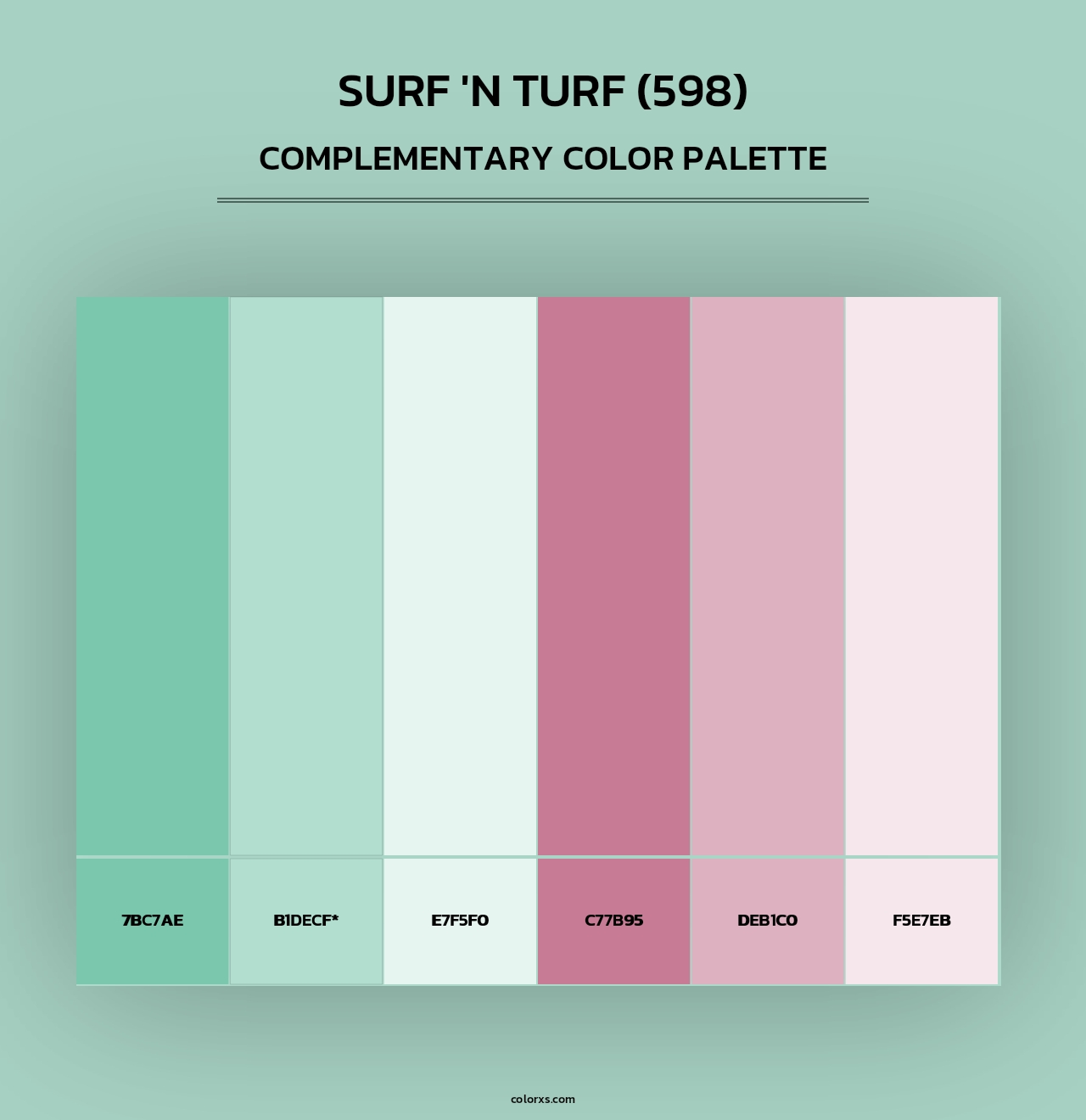 Surf 'n Turf (598) - Complementary Color Palette
