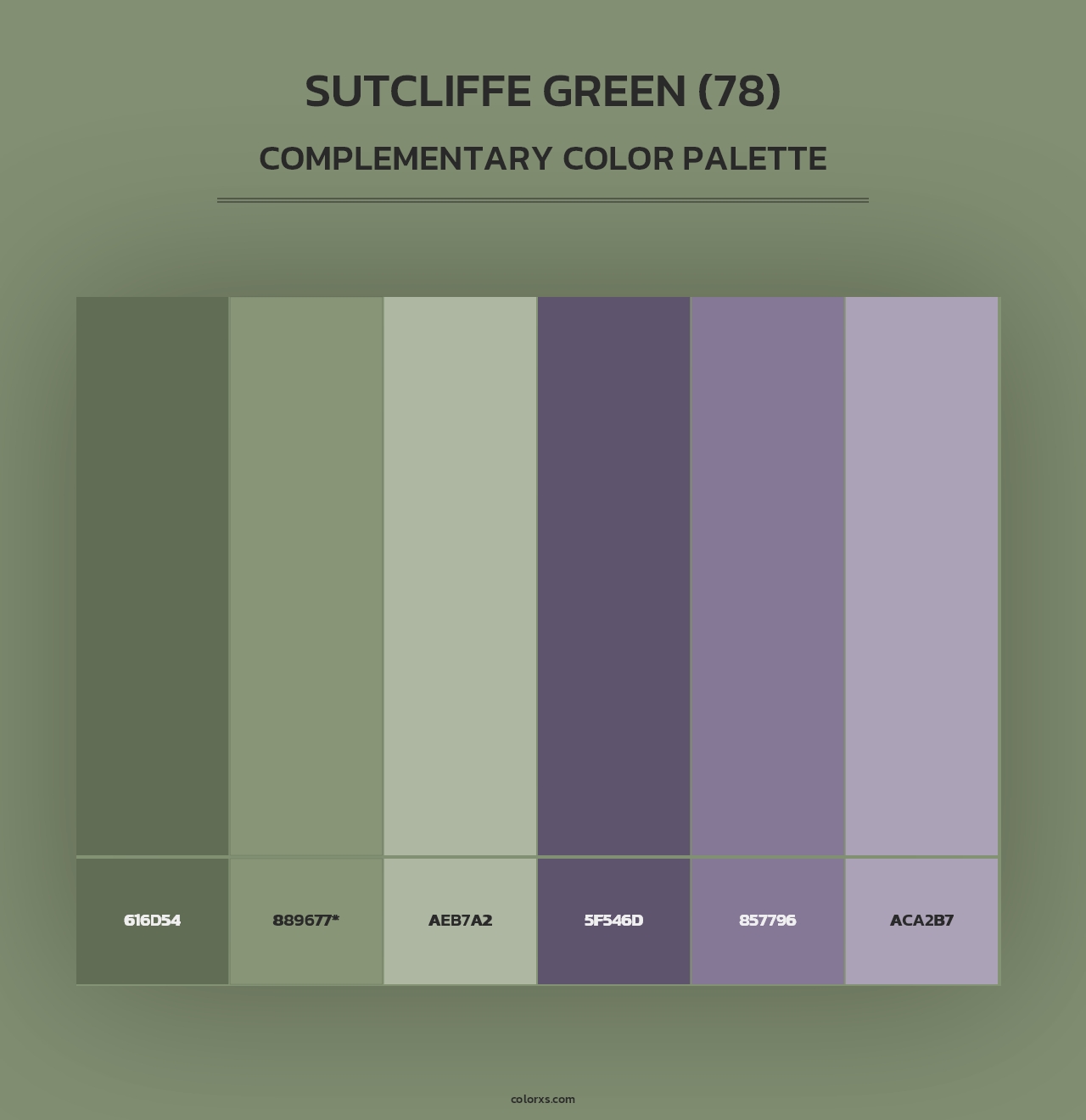 Sutcliffe Green (78) - Complementary Color Palette