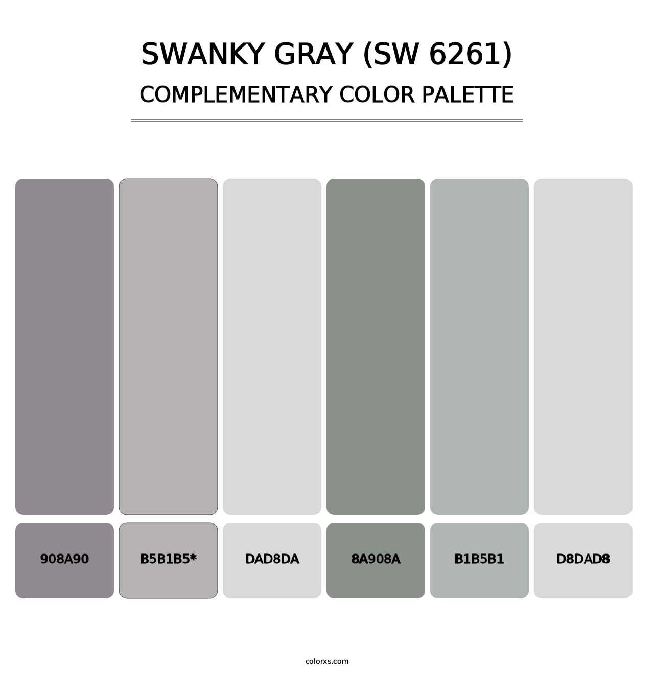 Swanky Gray (SW 6261) - Complementary Color Palette