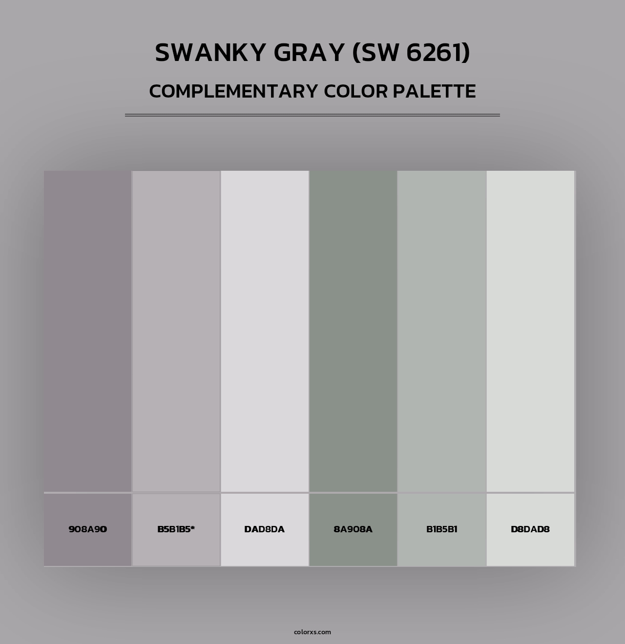 Swanky Gray (SW 6261) - Complementary Color Palette