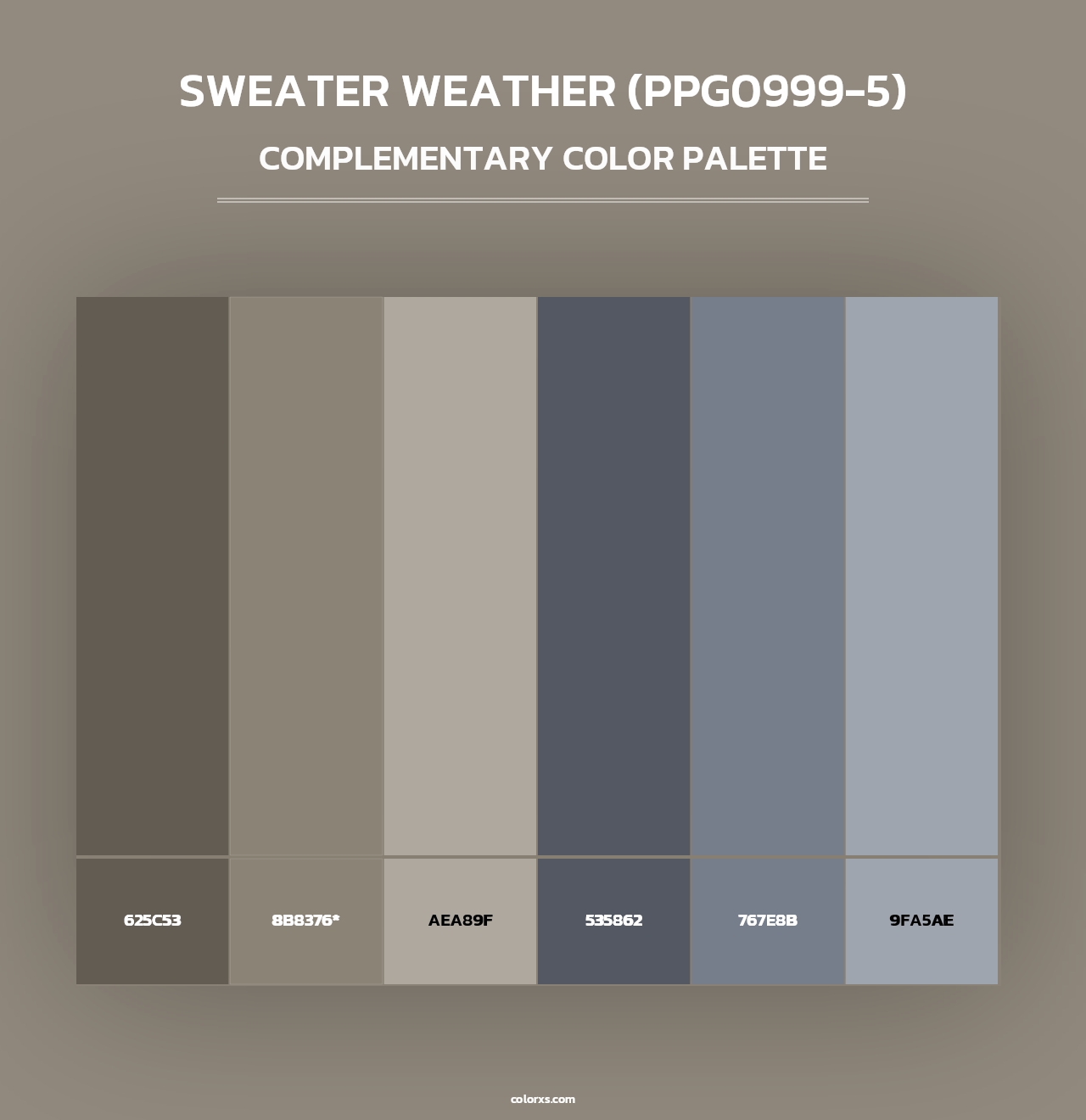 Sweater Weather (PPG0999-5) - Complementary Color Palette