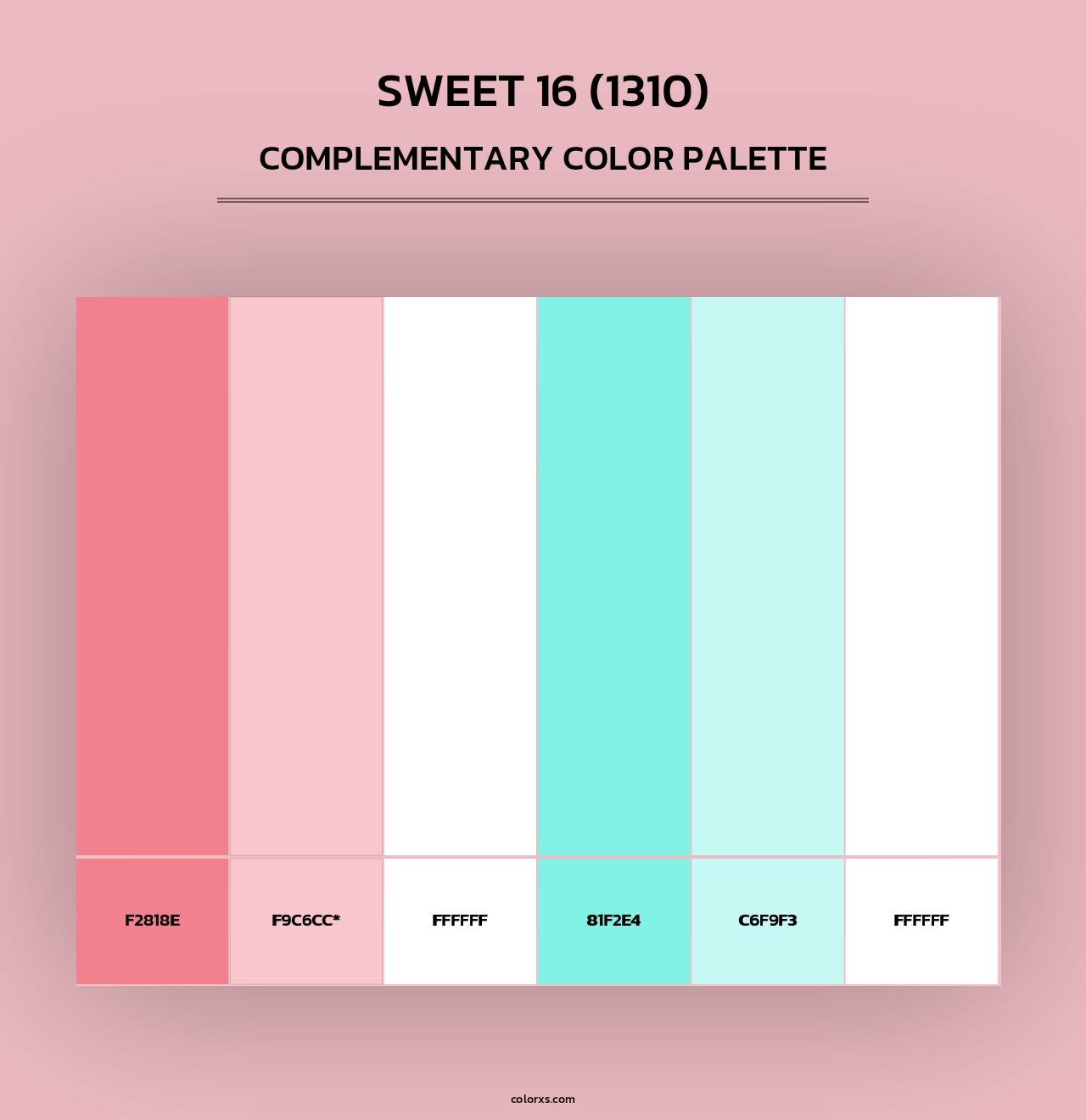 Sweet 16 (1310) - Complementary Color Palette